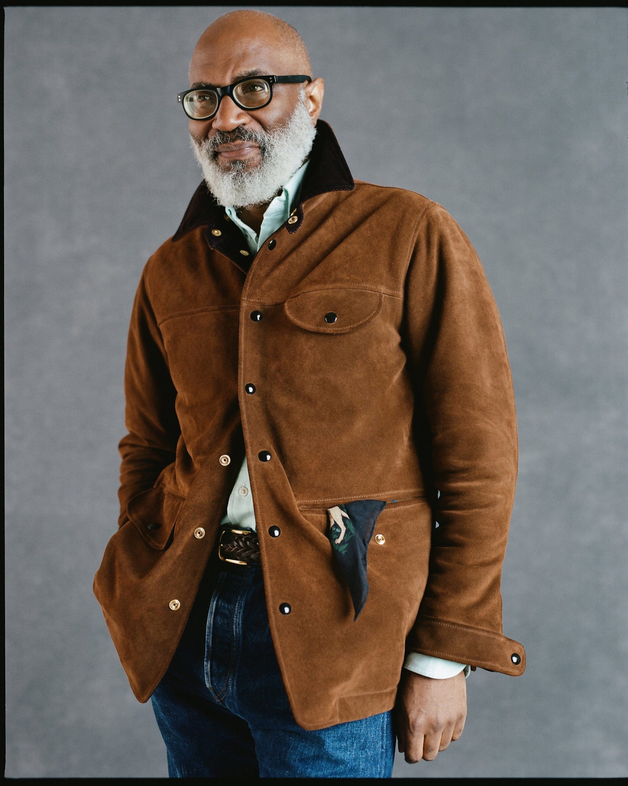 Brown Suede Car Coat with Blanket Lining - Image 9