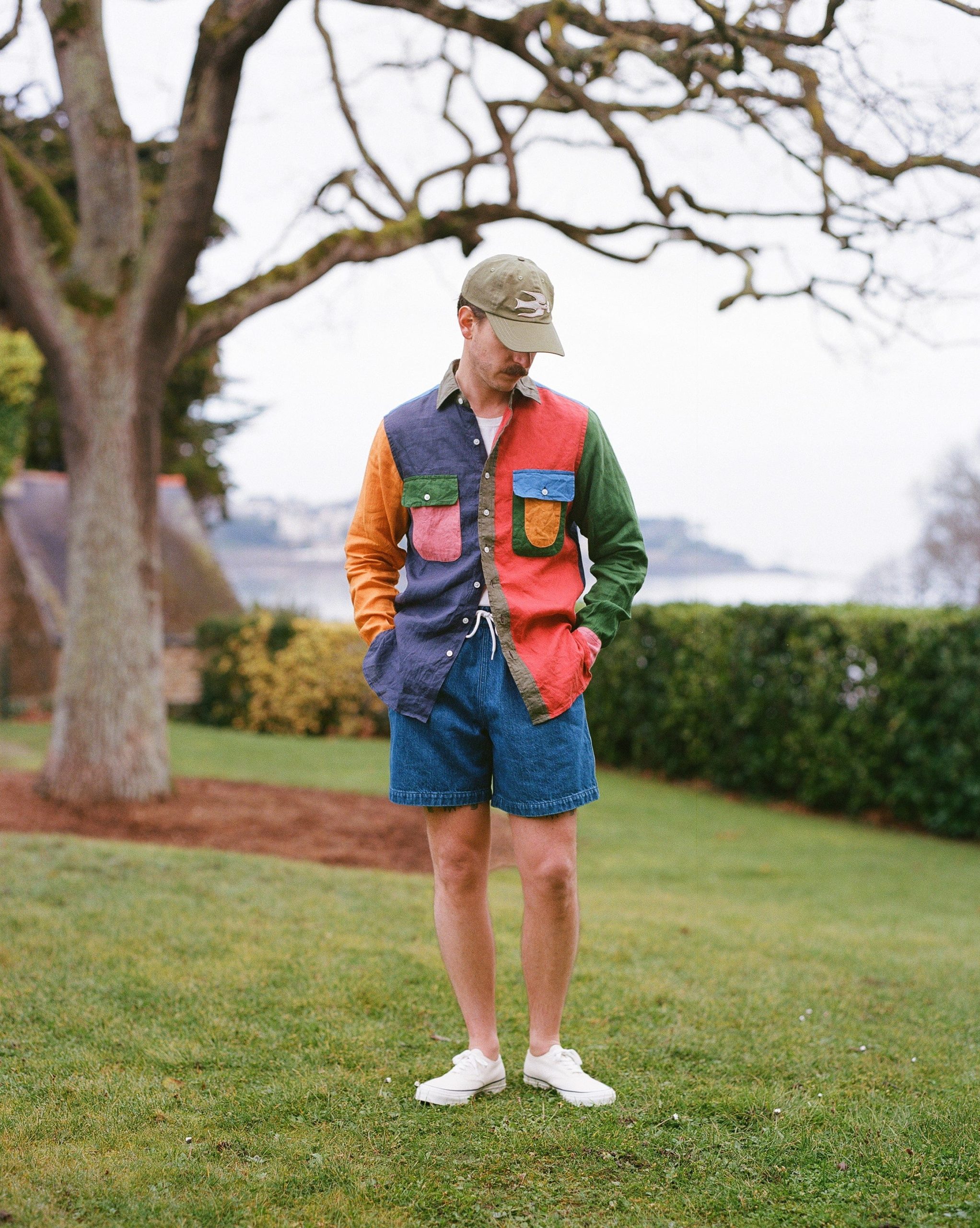 Multicoloured Linen Two-Pocket Fun Work Shirt - Image 8