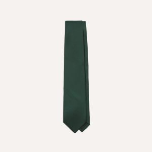 Bottle Green 50oz Silk Twill Tipped Tie