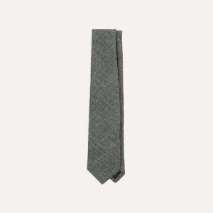 Grey Shetland Wool Tipped Tie