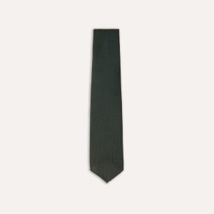Green Hand Rolled Large Knot Grenadine Tie