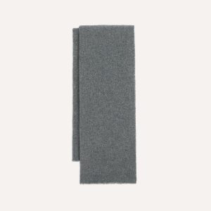 Grey Solid Wool Scarf