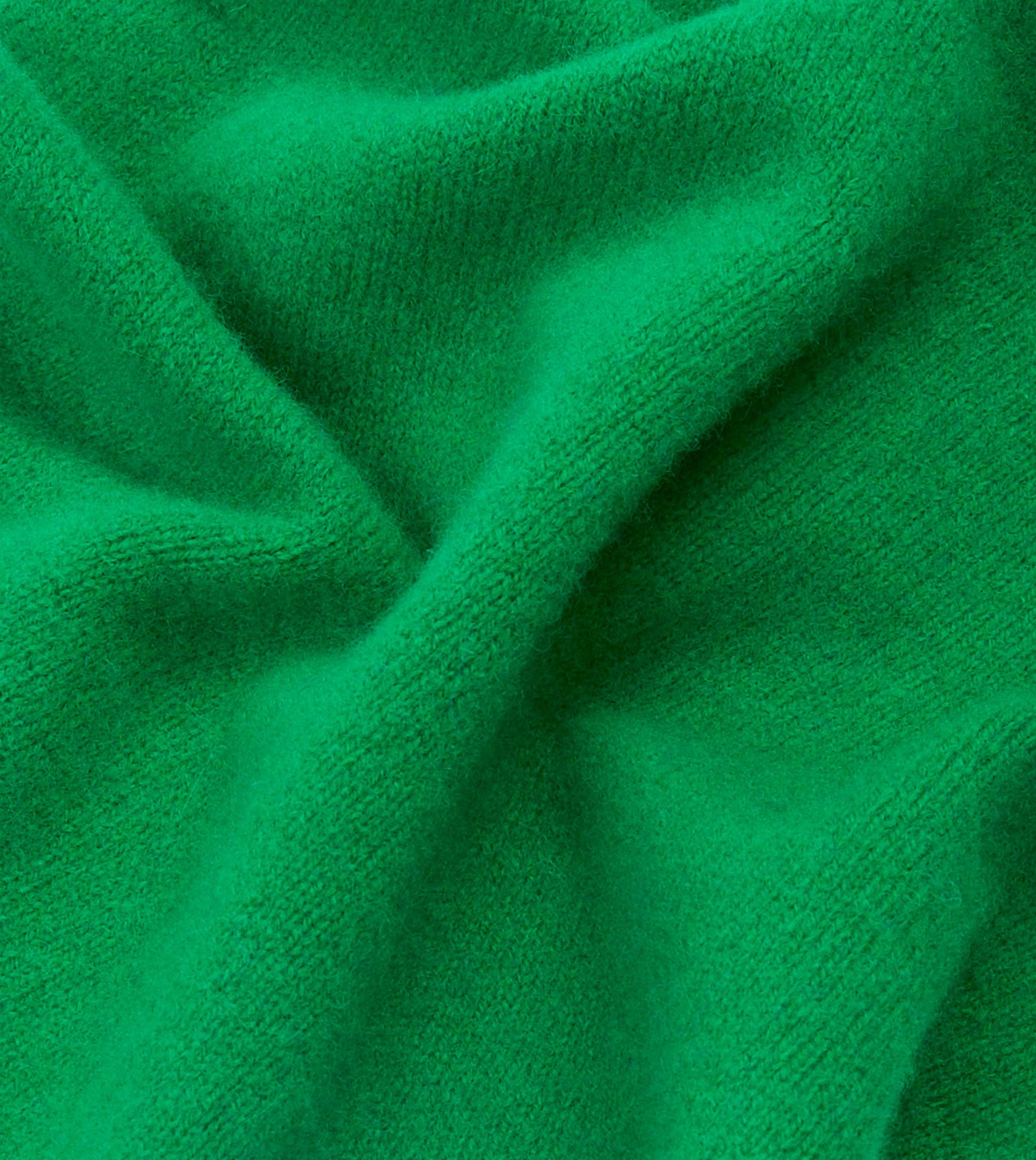 Green Lambswool Triangle Neck Scarf - Image 2