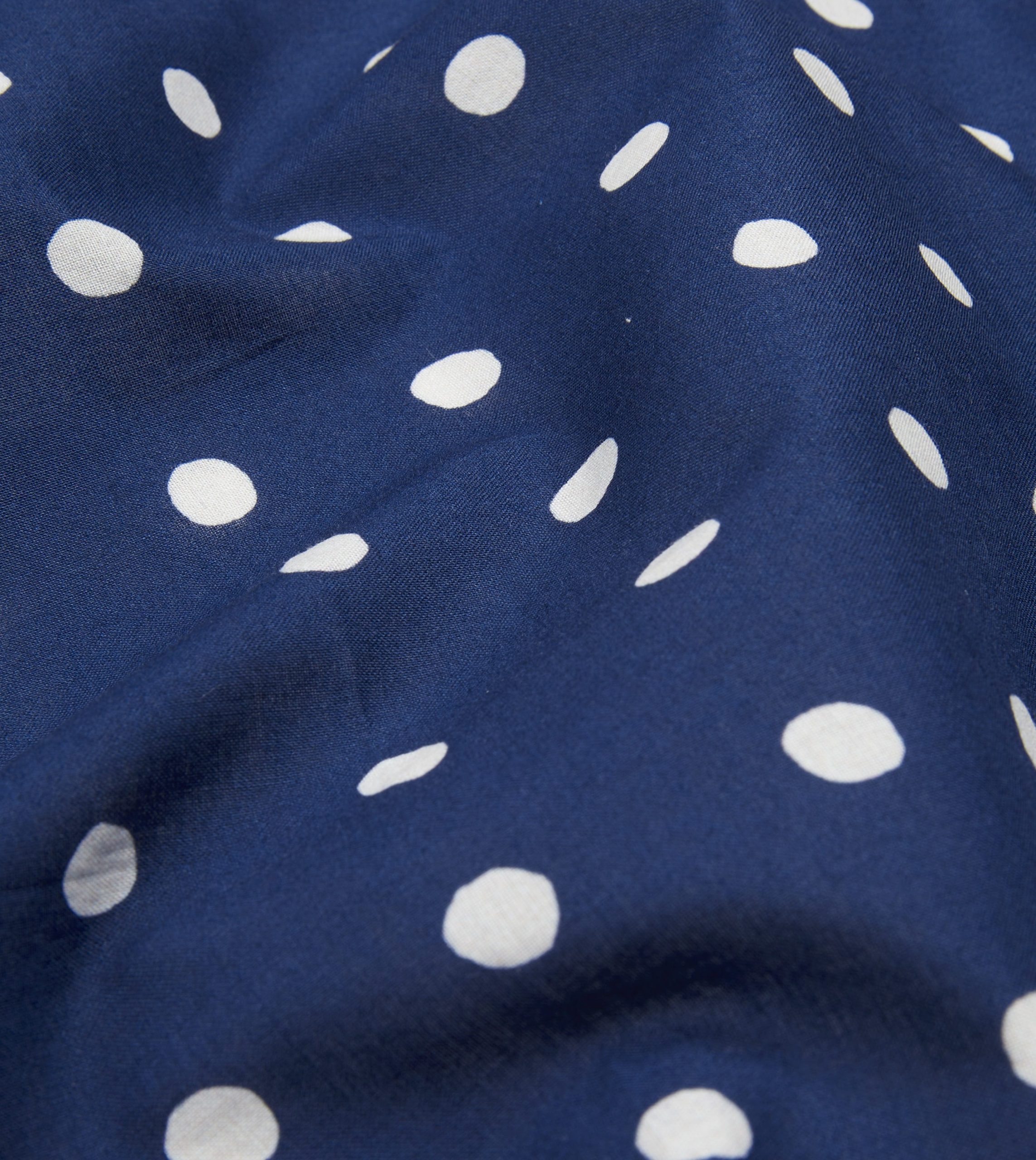 Navy Polka Dot Print Bandana - Image 2