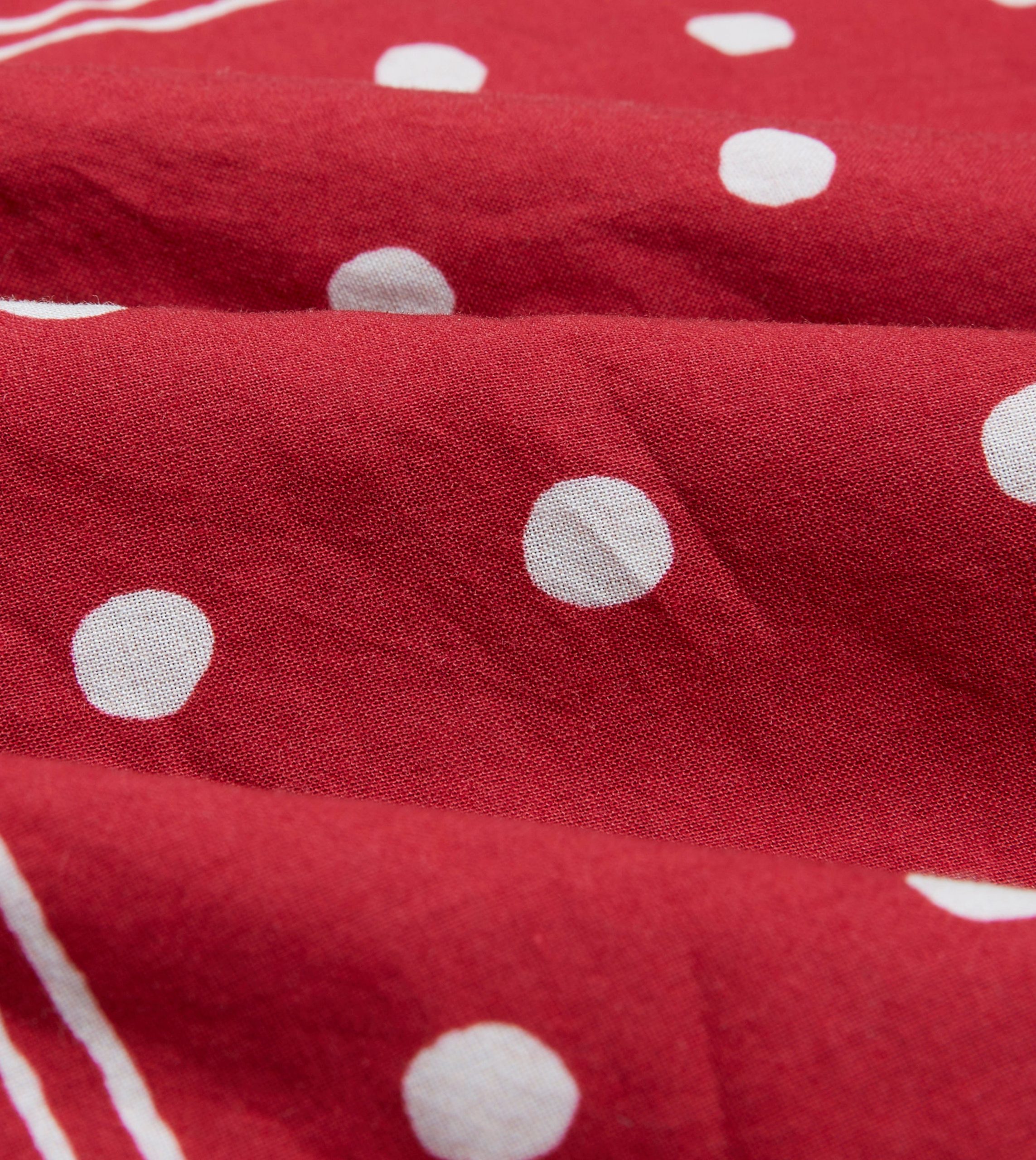 Red Polka Dot Print Bandana - Image 2