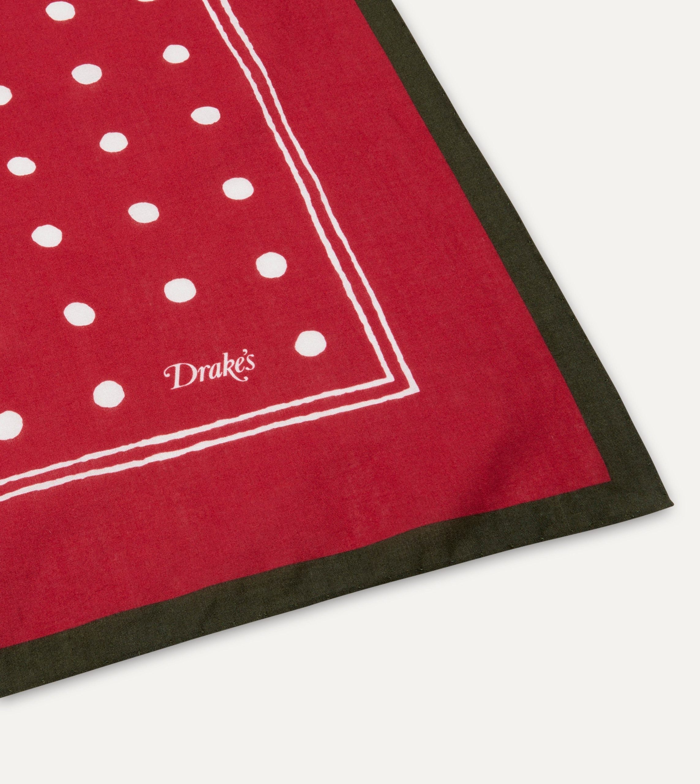 Red Polka Dot Print Bandana - Image 4
