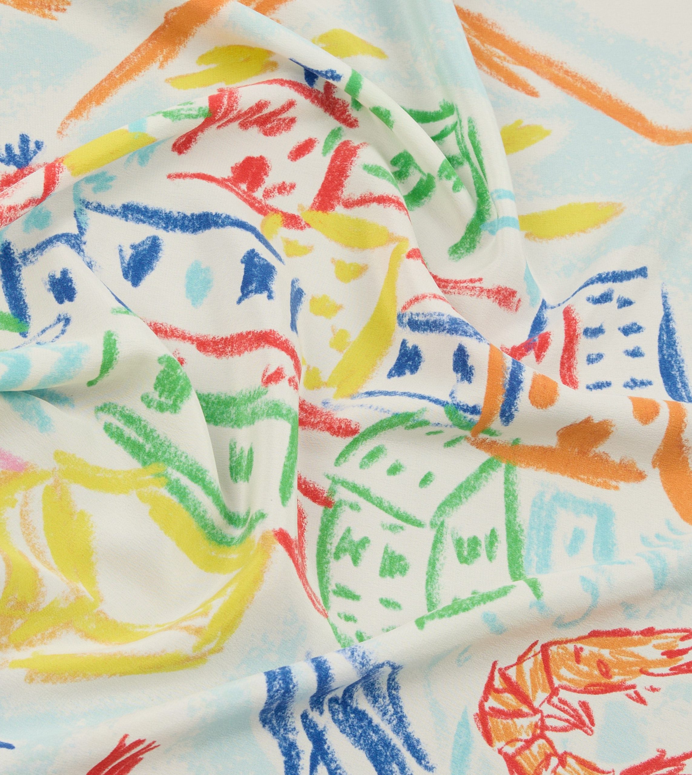 Michael McGregor for Drake's The Port Print Silk Bandana - Image 2