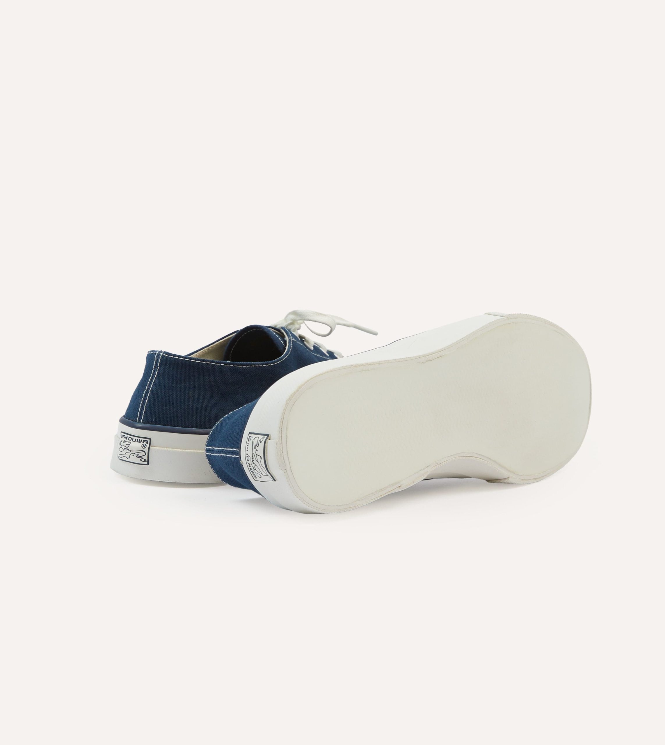 Wakouwa by Anatomica Navy Cotton Canvas Oxford Trainers - Image 2