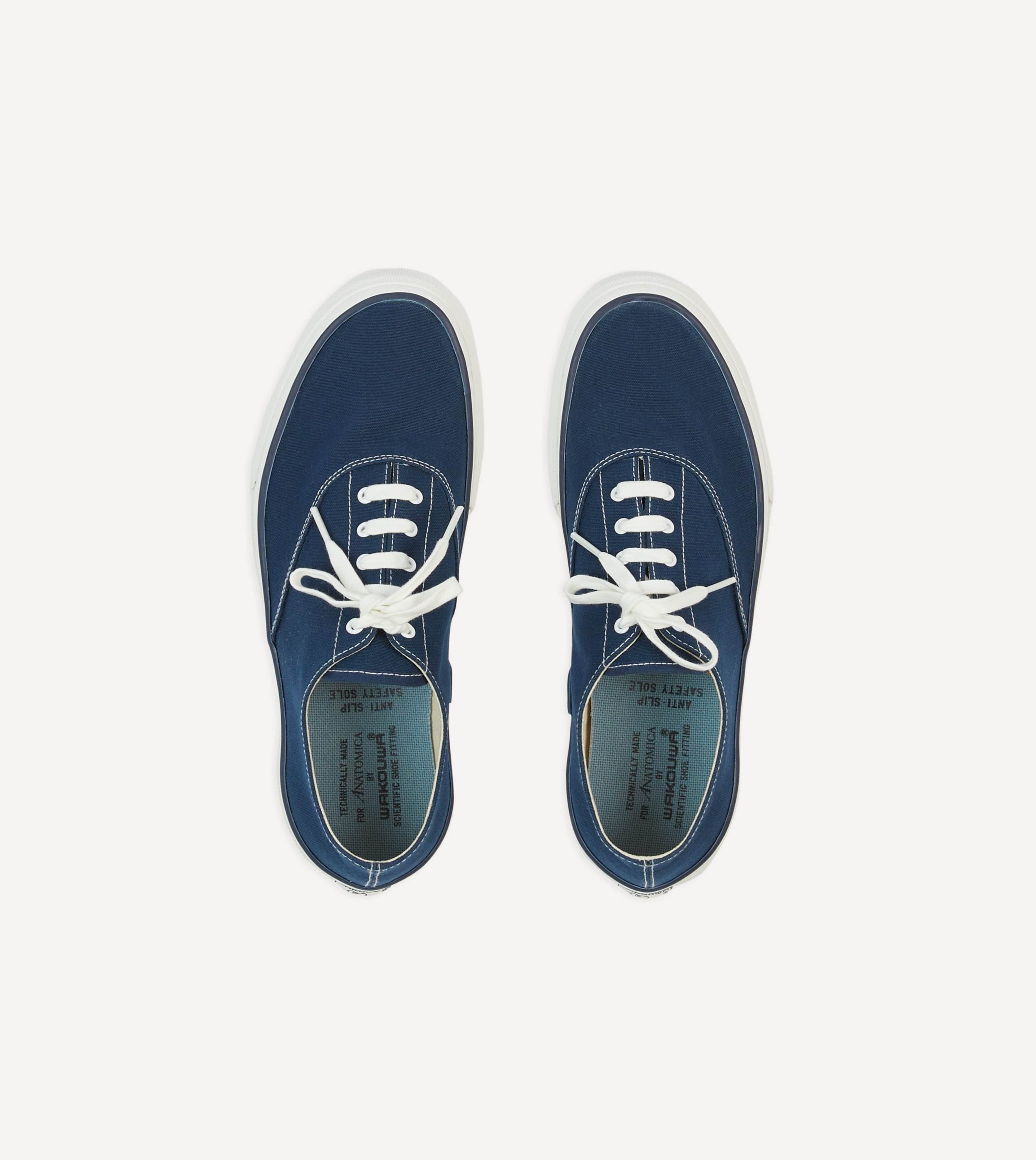 Wakouwa by Anatomica Navy Cotton Canvas Oxford Trainers - Image 4