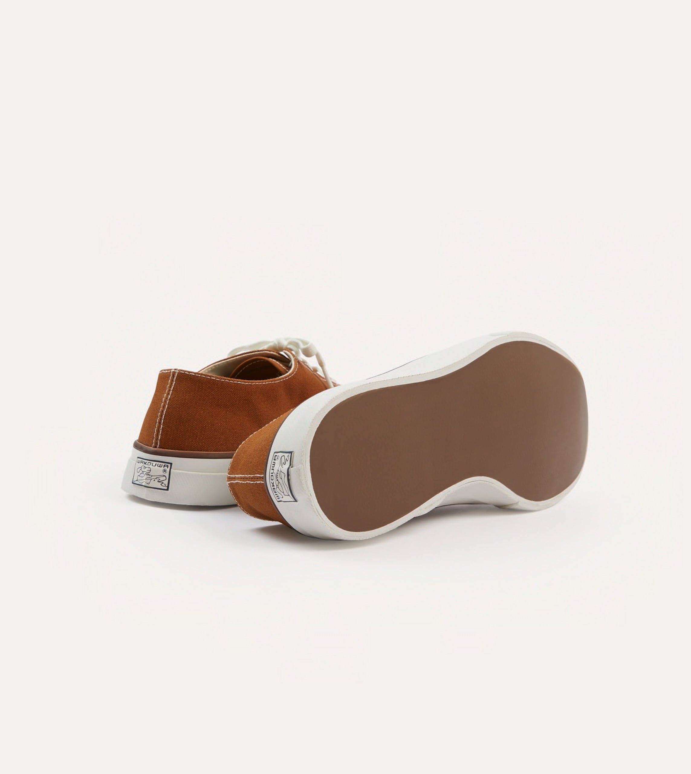 Wakouwa by Anatomica Brown Cotton Canvas Oxford Trainers - Image 2