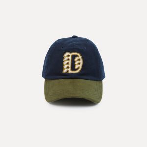 Navy and Olive Moleskin Baseball Cap