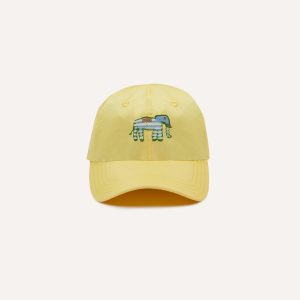 Yellow Elephant Emblem Cotton Twill Baseball Cap