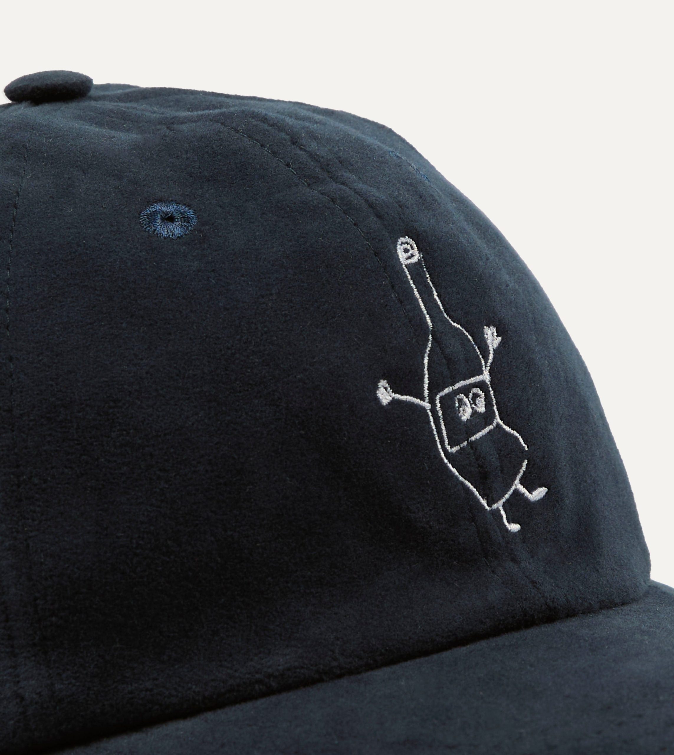 Kennedy by Drake's Navy Moleskin Baseball Cap - Image 3