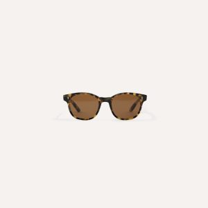 Drake's by Ransome Light Tortoiseshell Panto Frame Sunglasses