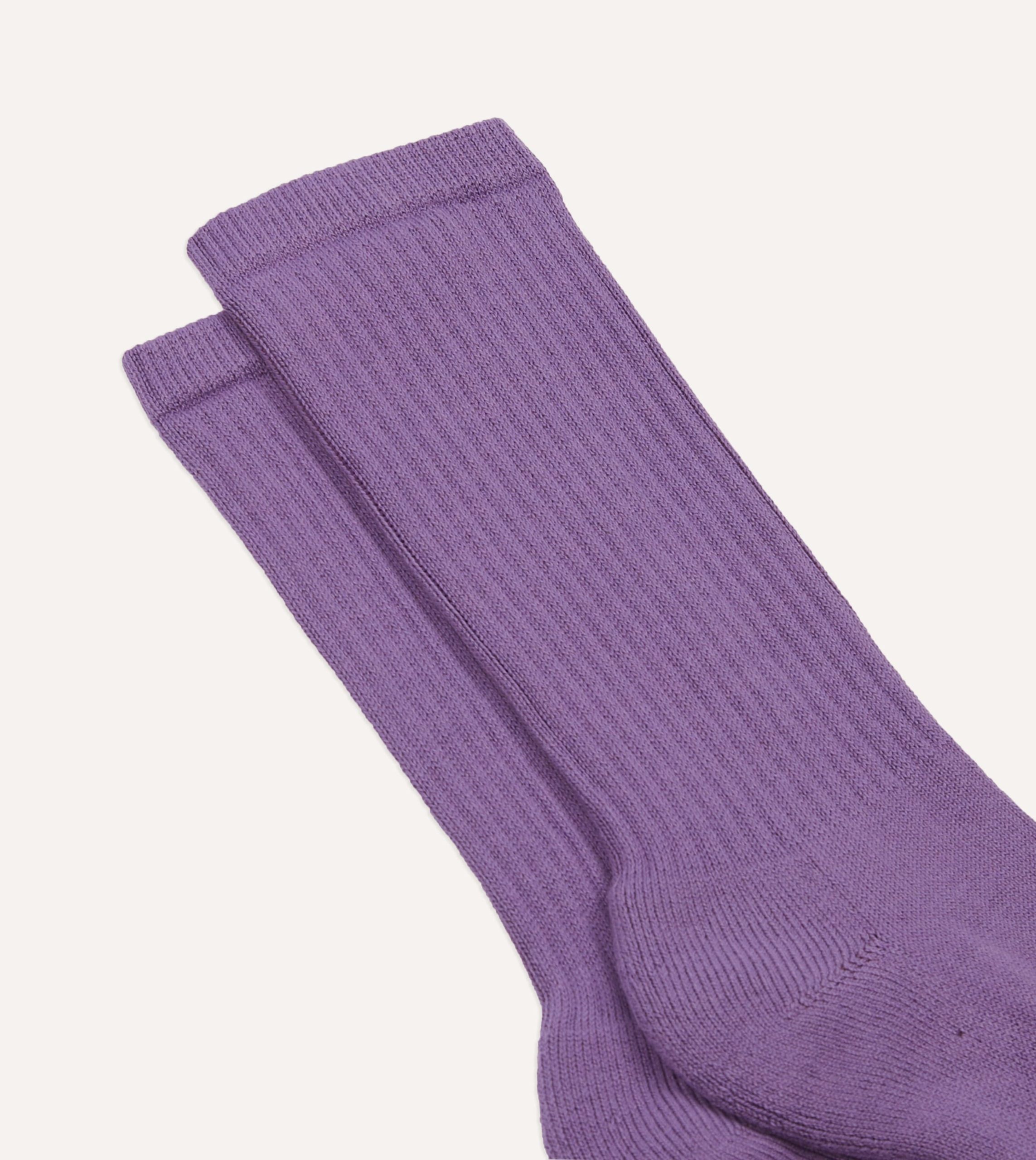 Purple Cotton Sports Socks - Image 3