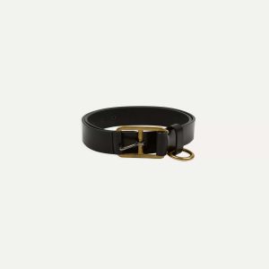 Yuketen Black Stitched D-Ring Belt