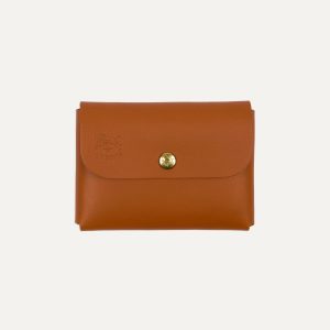 Il Bisonte Leather Stud Card Case