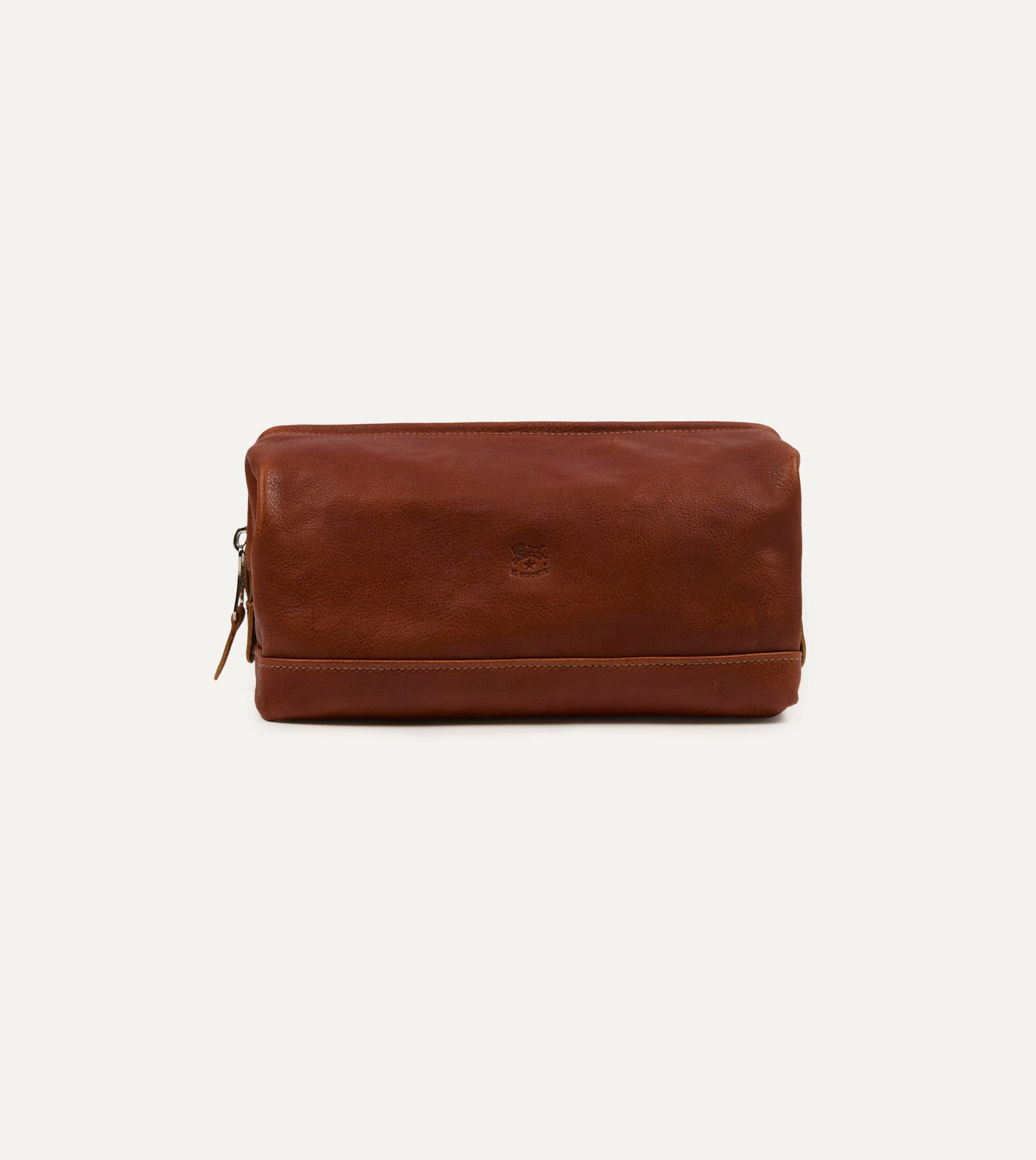 Il Bisonte Leather Wash Bag