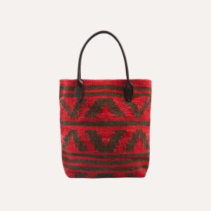 Chamula Antique Red Wool Blanket Tote