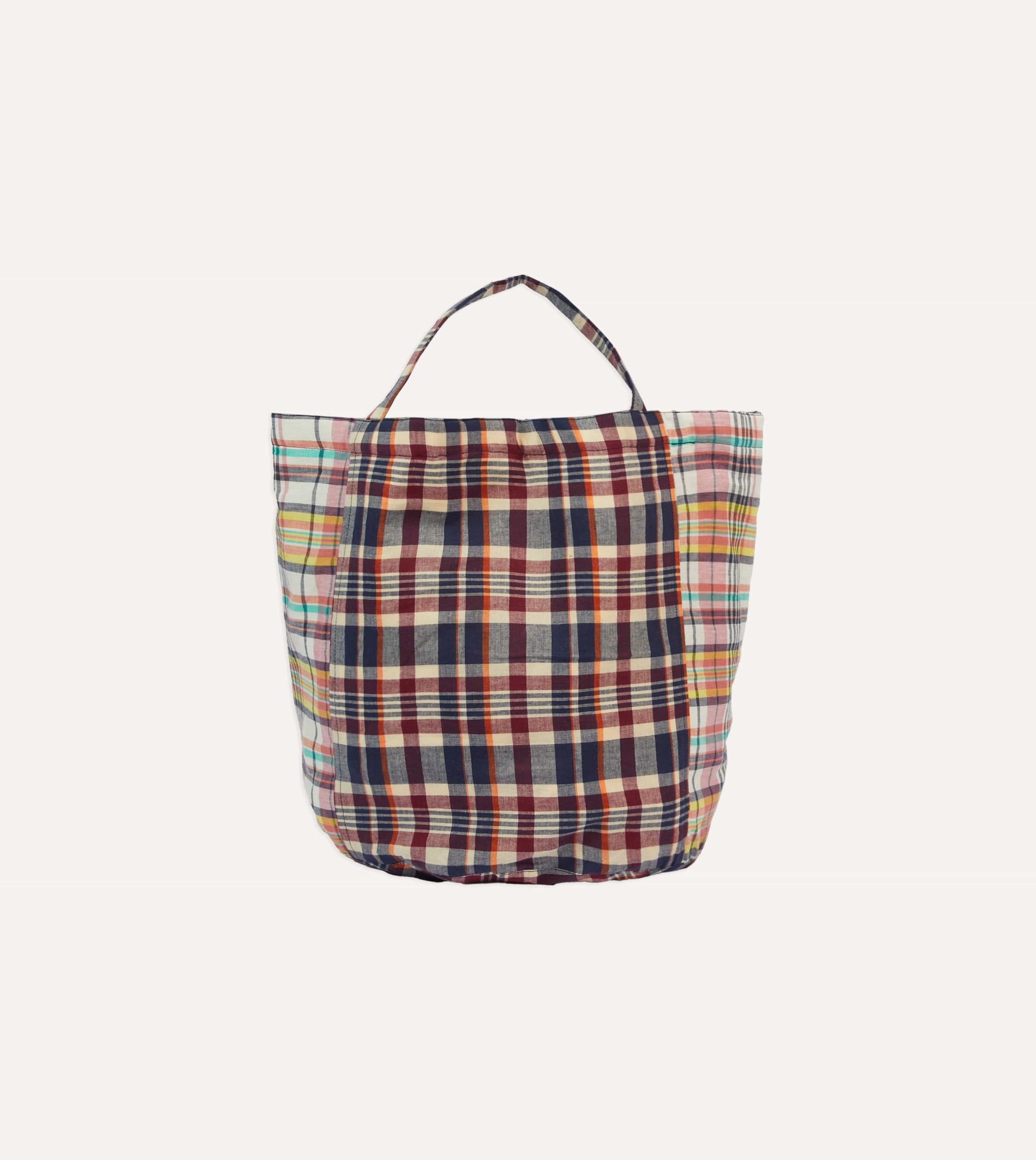 Patchwork Madras Cotton Tote Bag