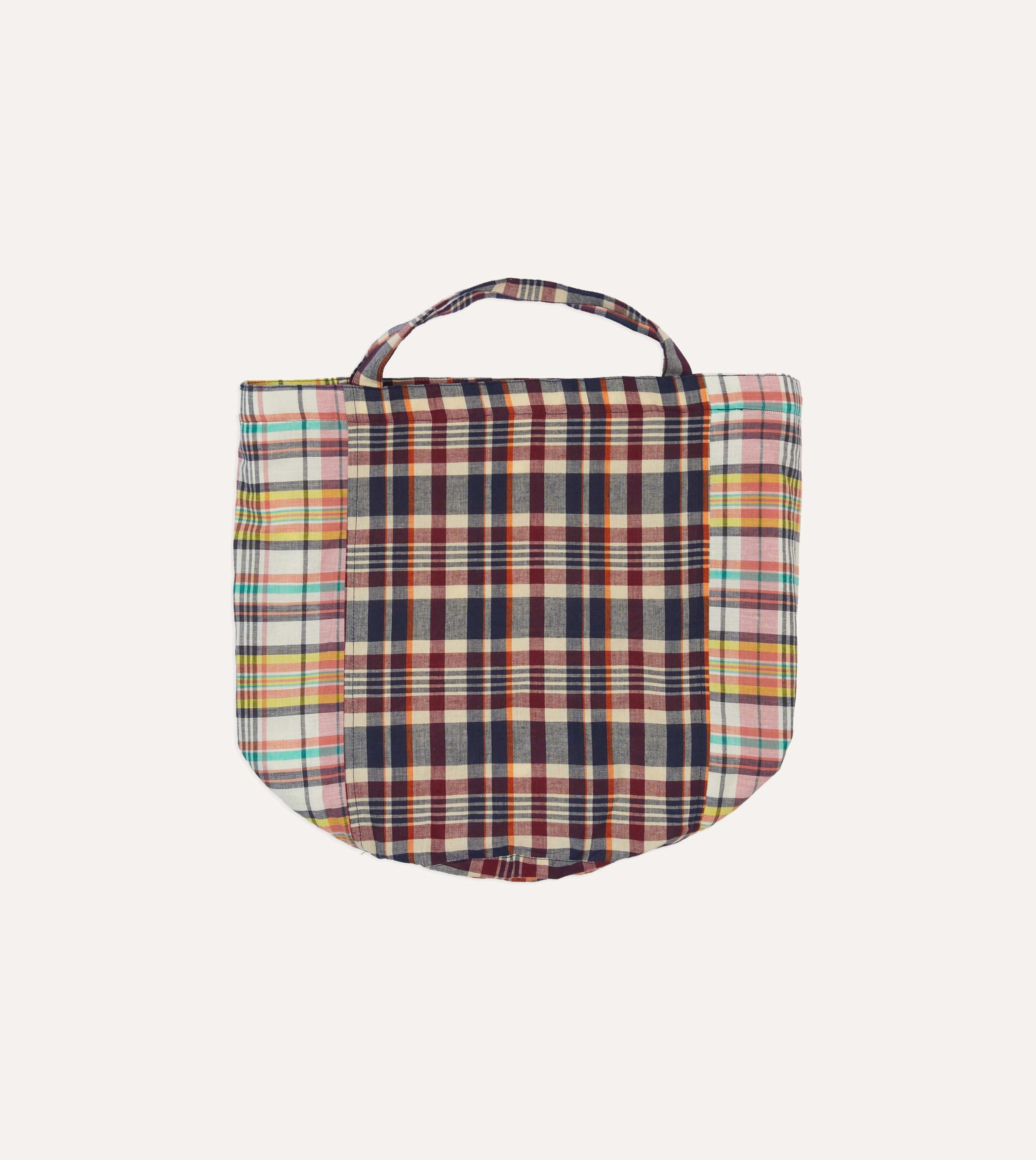 Patchwork Madras Cotton Tote Bag - Image 6