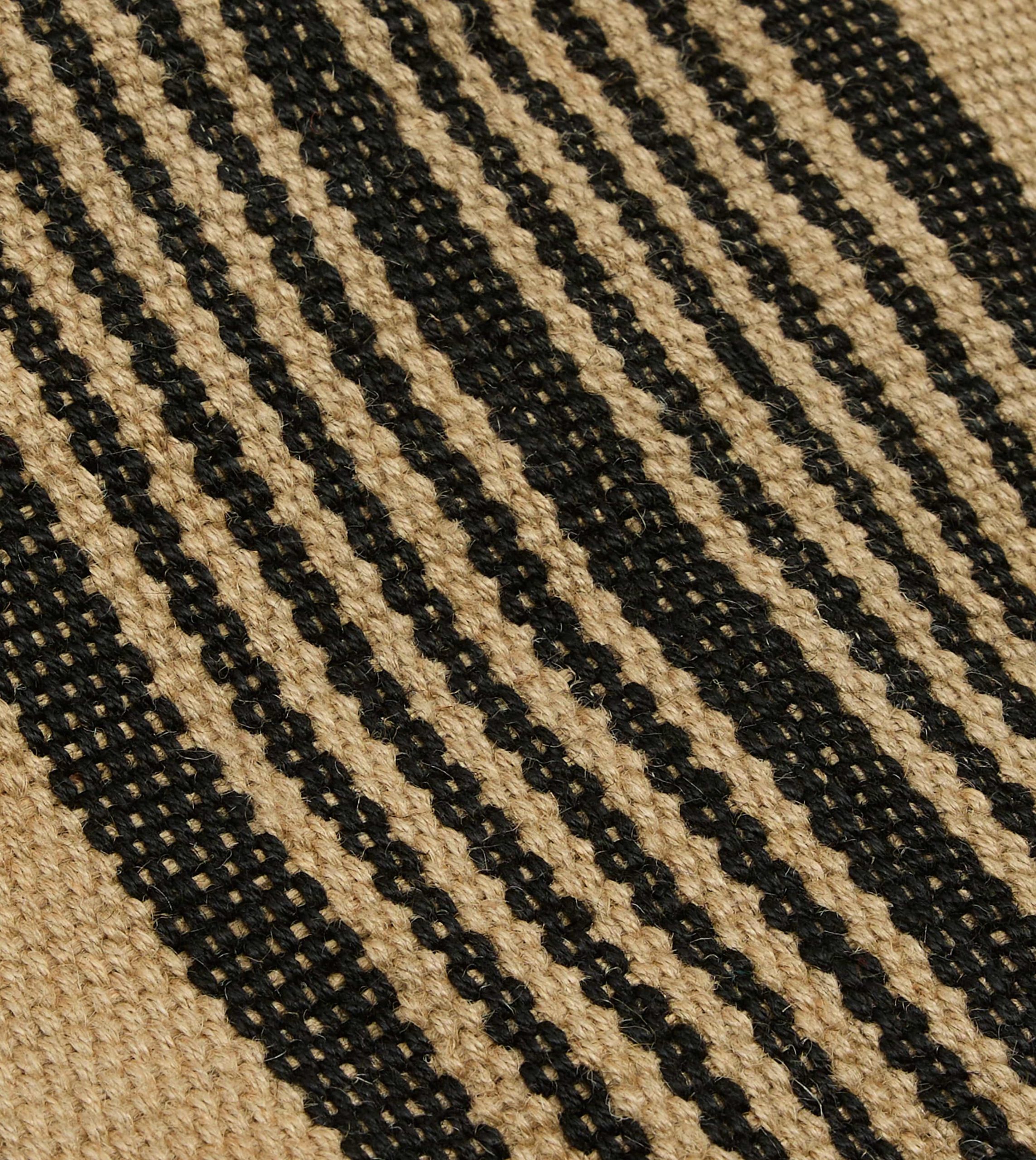 Black and Beige Maison Bengal Extra Large Jute Poresh Tote Bag - Image 2