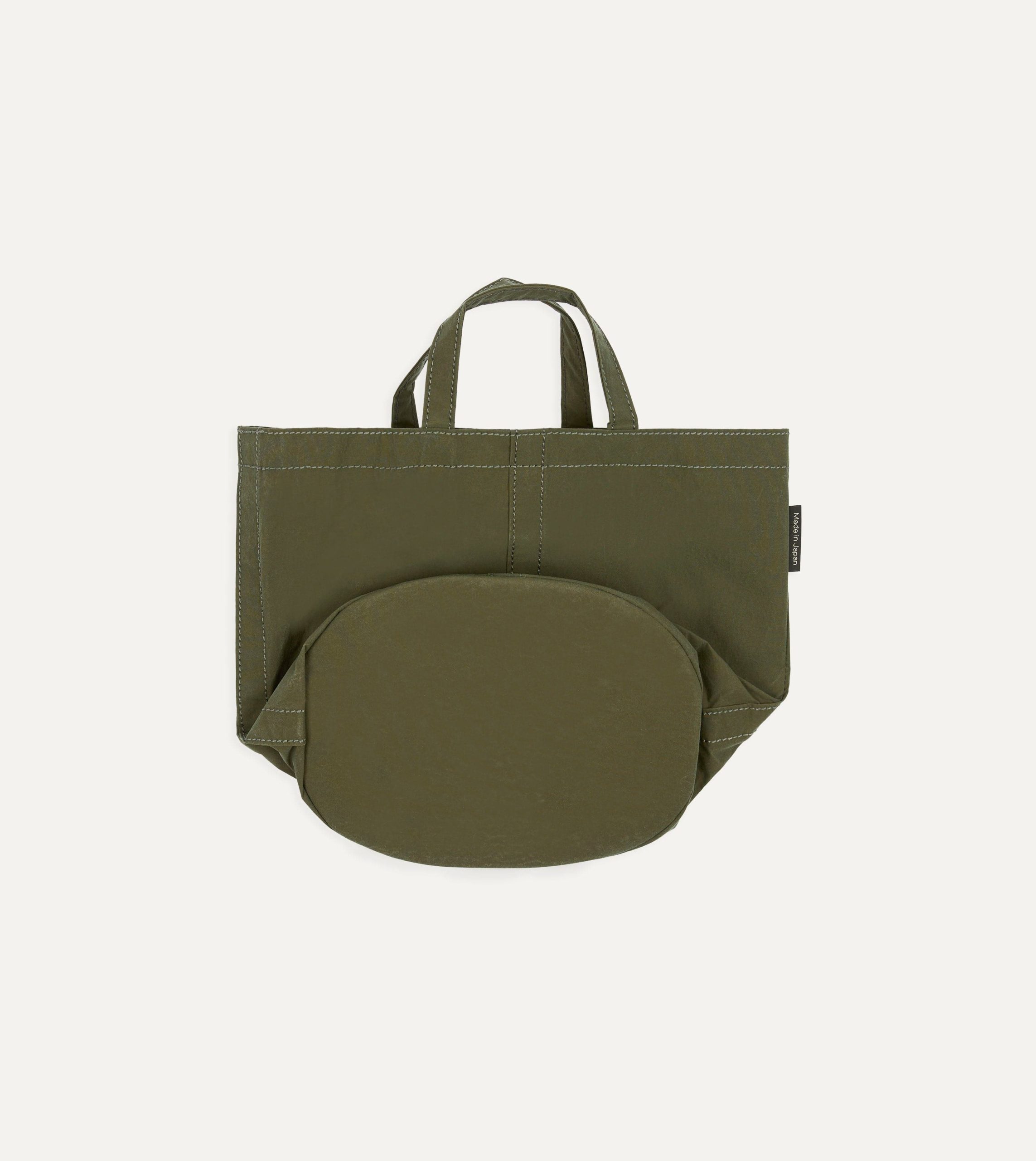 Bag'n'Noun Olive Nylon Market Tote Bag - Image 4