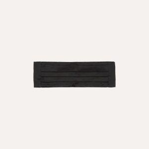 Black Silk Satin Cummerbund