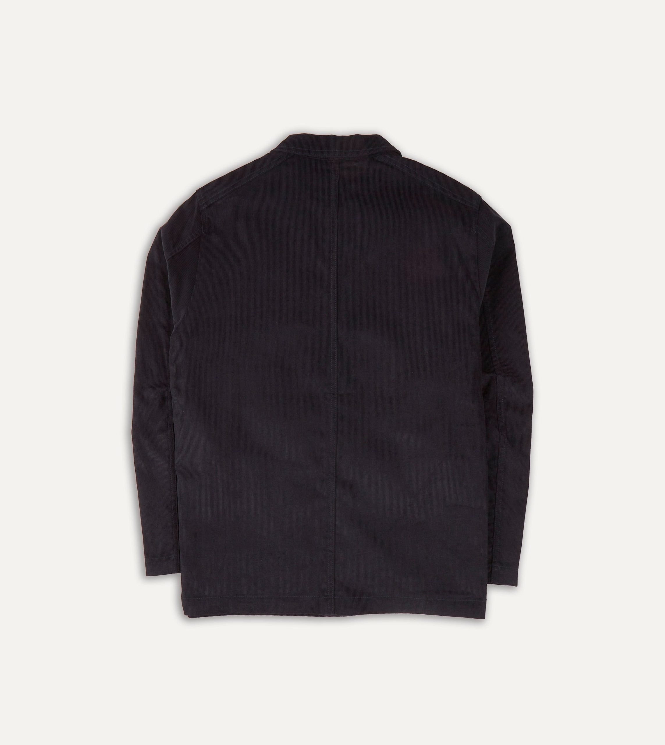 Navy Japanese Selvedge Corduroy Five-Pocket Chore Jacket - Image 6