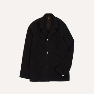 Dark Navy Moleskin Utility Jacket