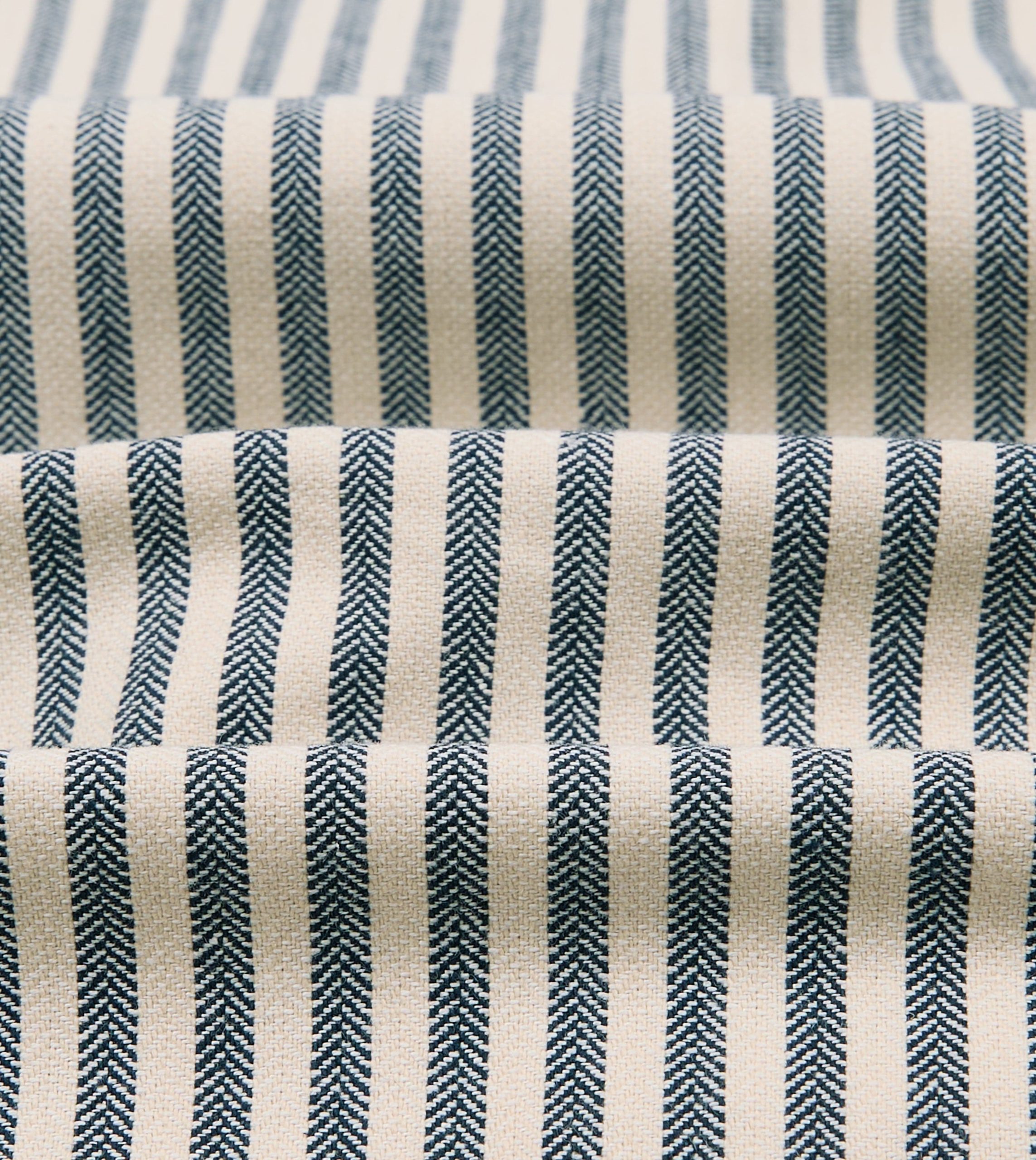 Blue and Ecru Stripe Cotton-Linen Deck Chore Jacket - Image 2