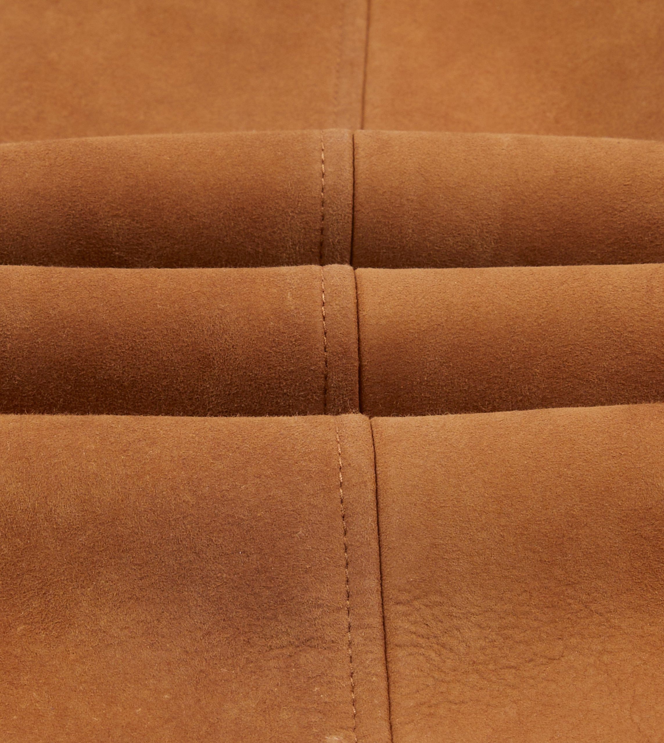 Tan Suede Shearling Vest - Image 2