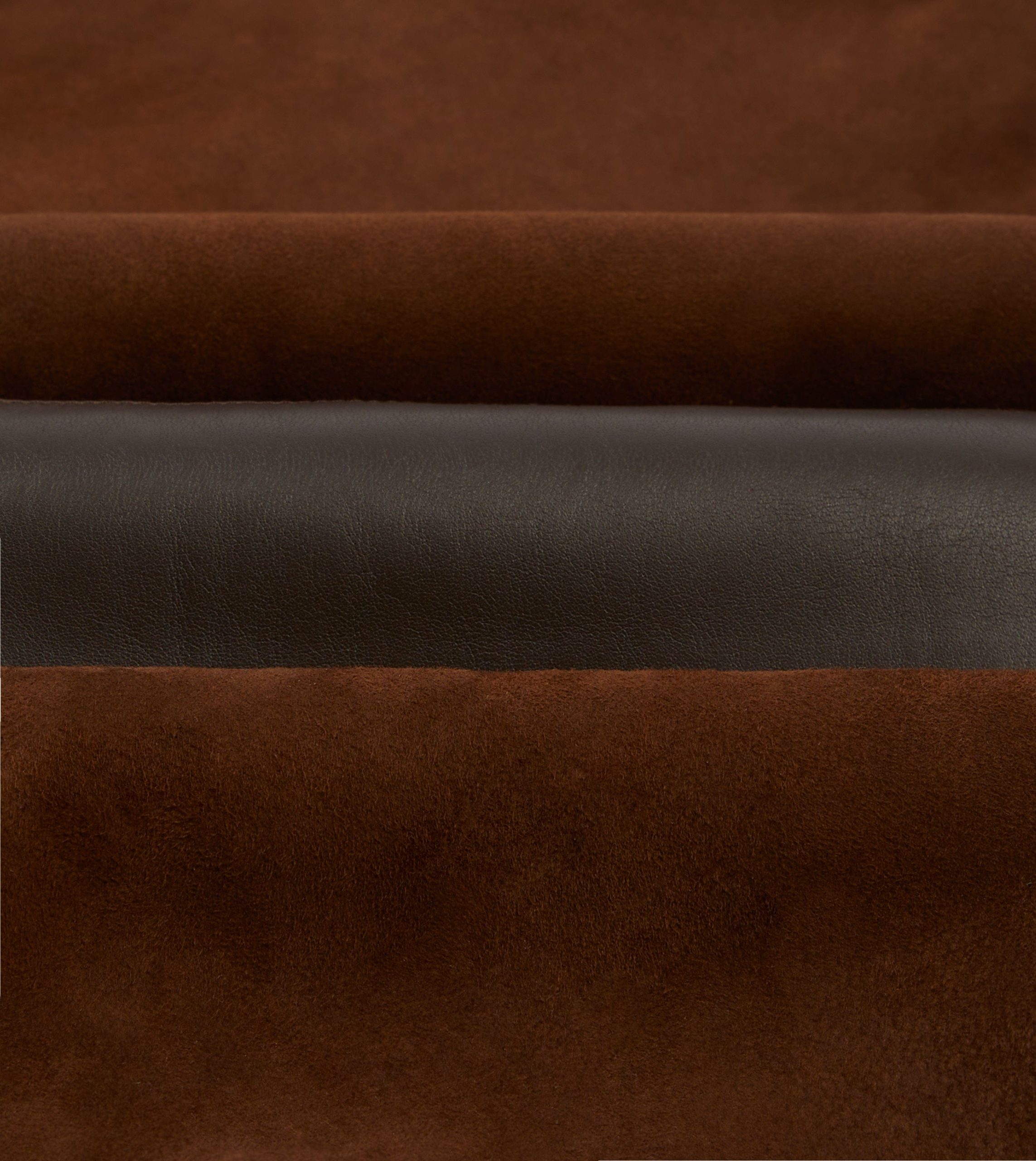 Dark Brown Suede Shearling Vest - Image 2