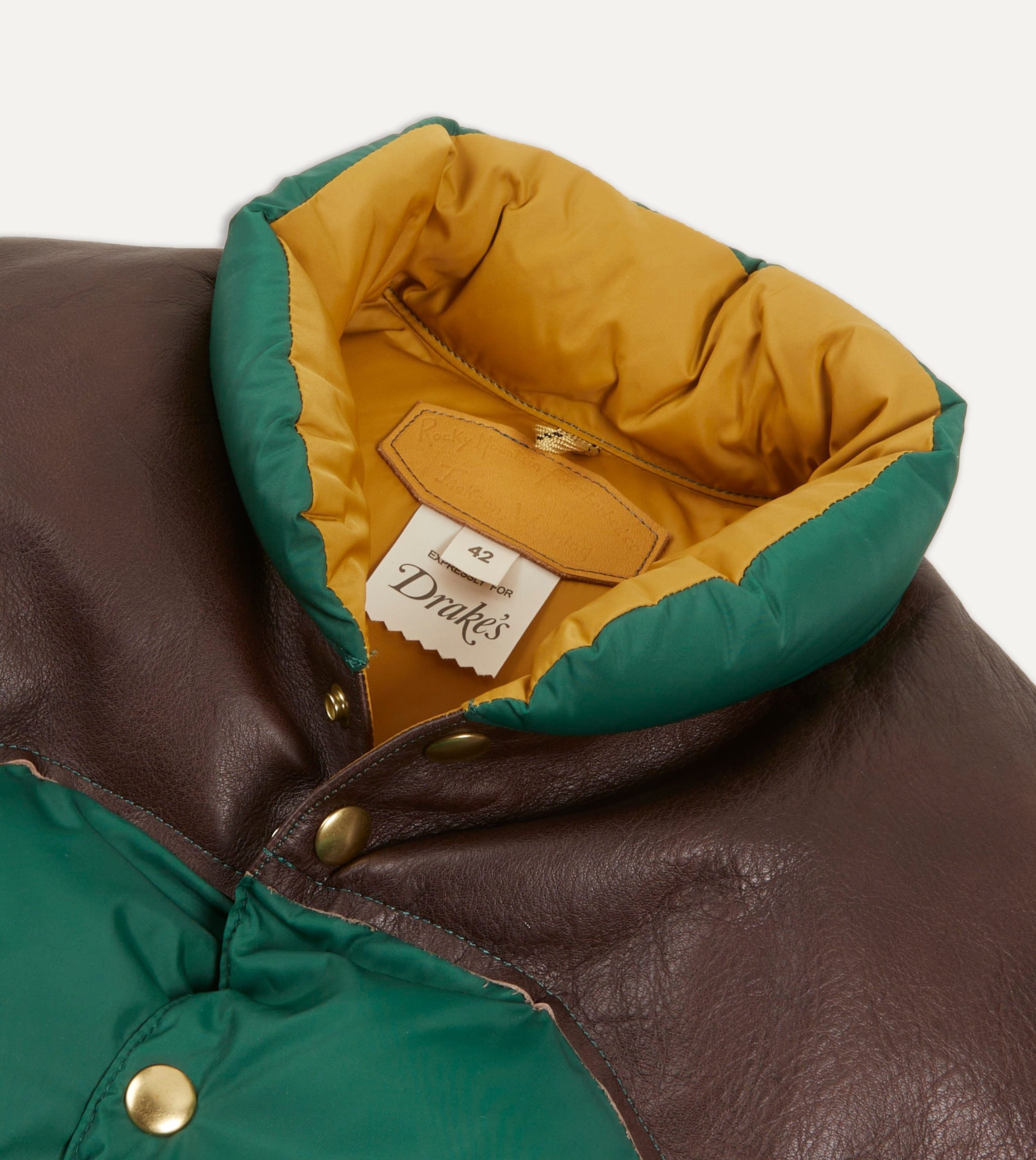 Rocky Mountain Featherbed for Drake's Green Nylon Leather Christy Down Vest - Image 3