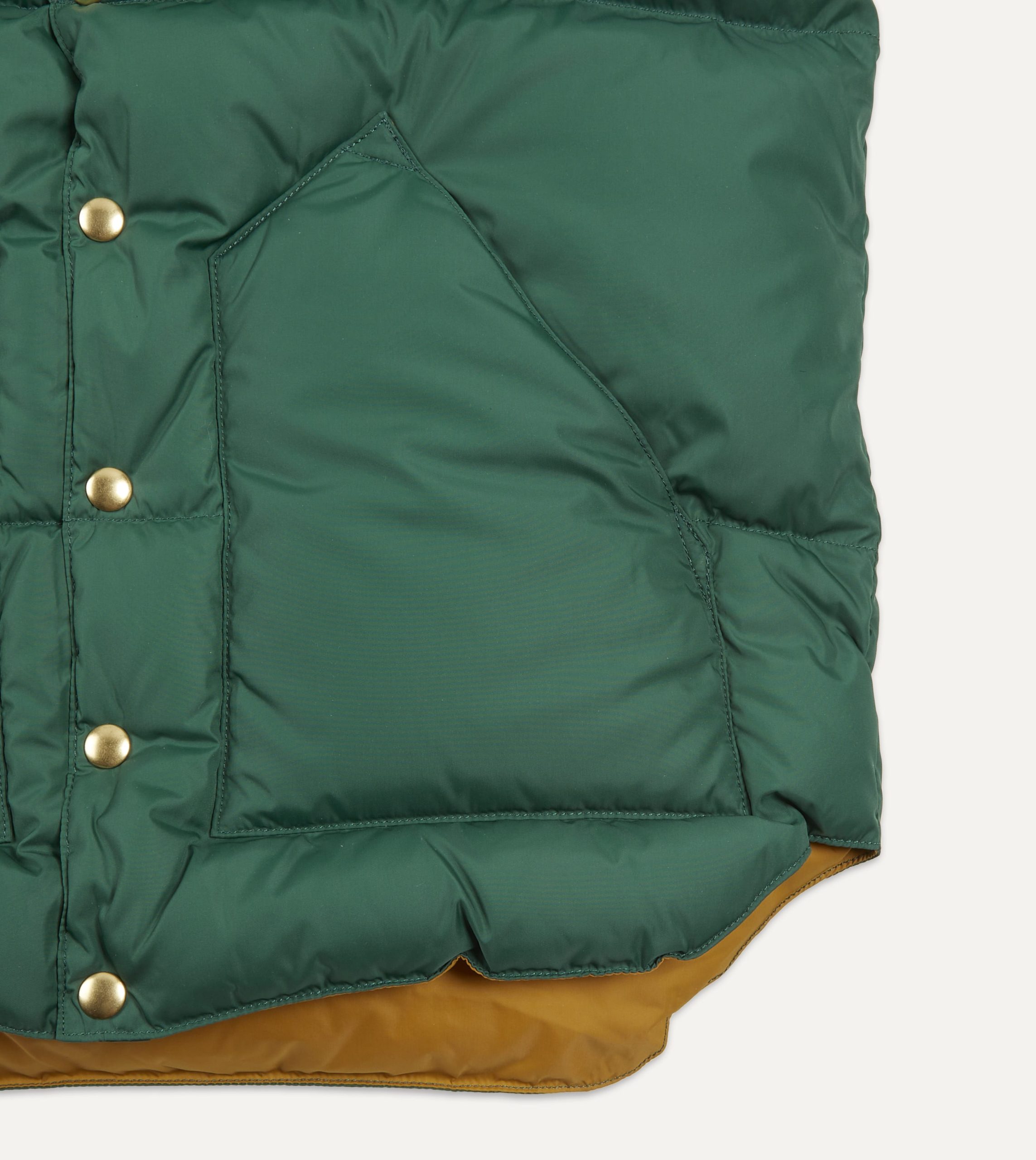 Rocky Mountain Featherbed for Drake's Green Nylon Leather Christy Down Vest - Image 5