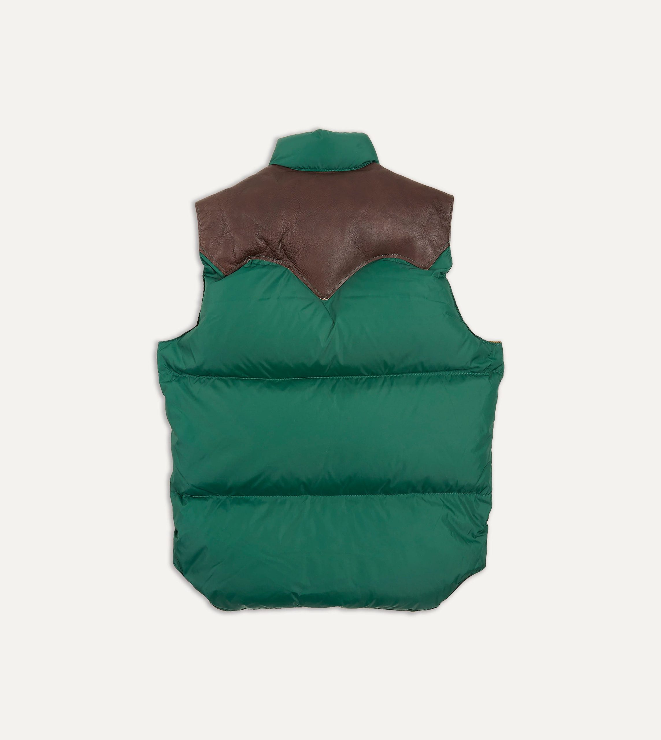 Rocky Mountain Featherbed for Drake's Green Nylon Leather Christy Down Vest - Image 7