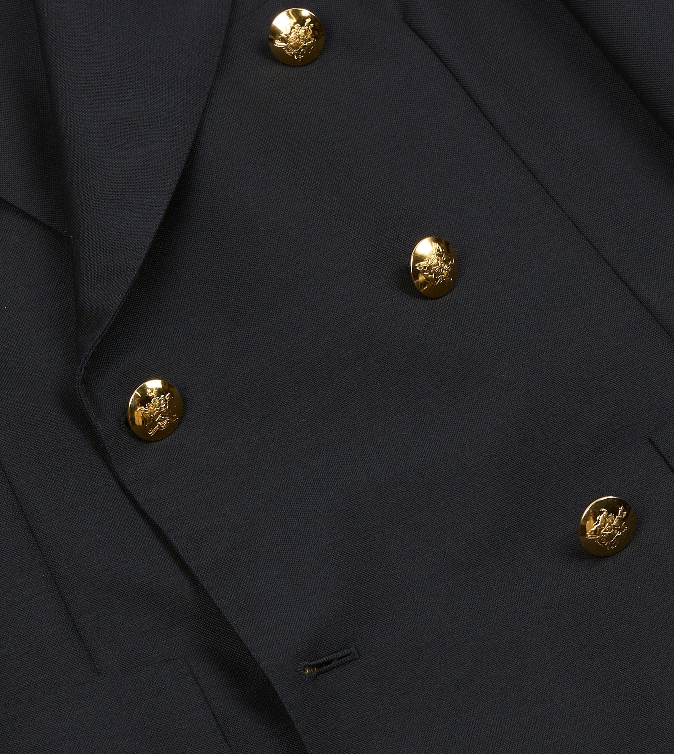Navy Wool-Mohair Double-Breasted Travel Blazer - Image 6