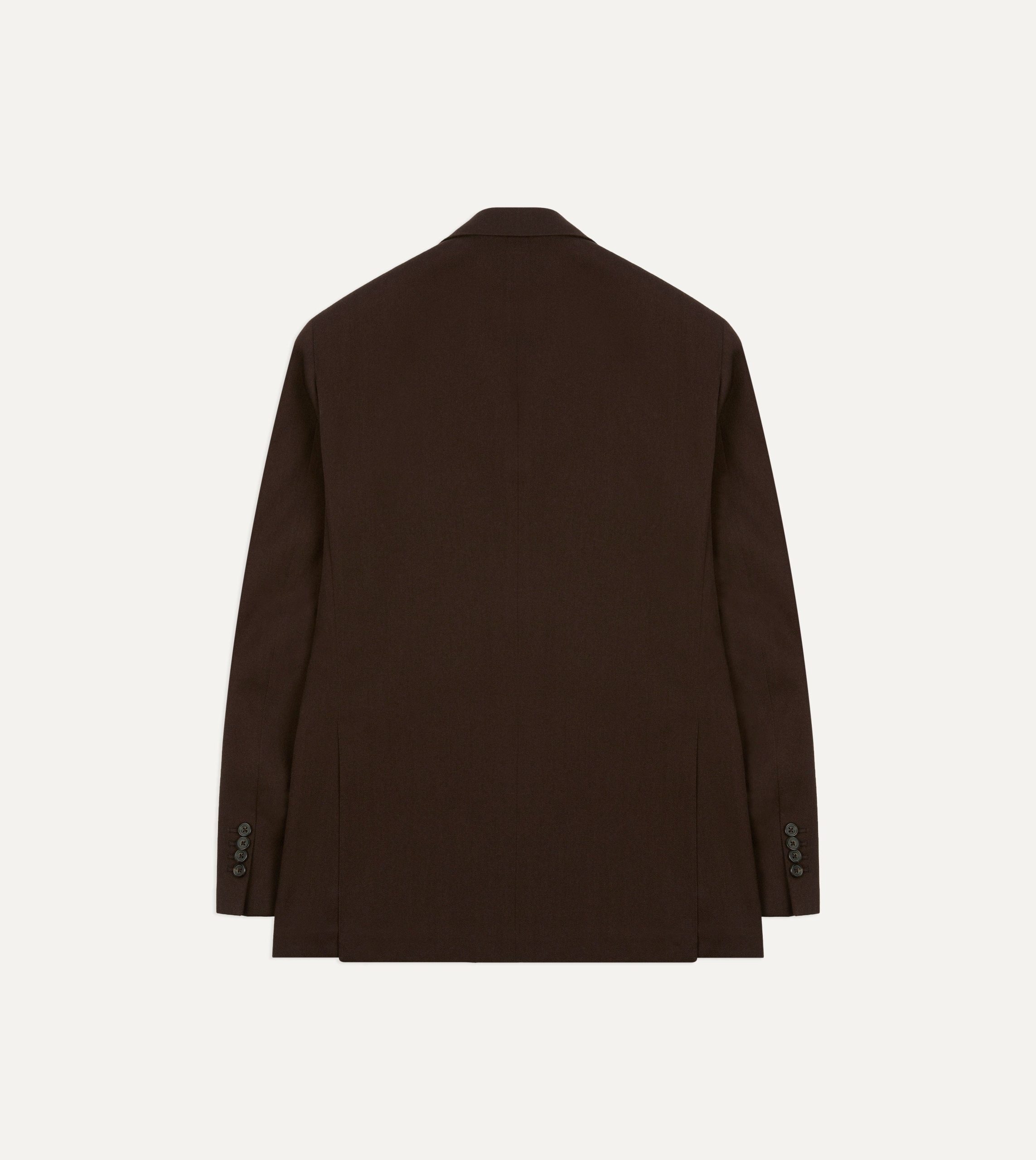 Brown Wool-Cotton Tailored Jacket - Image 8