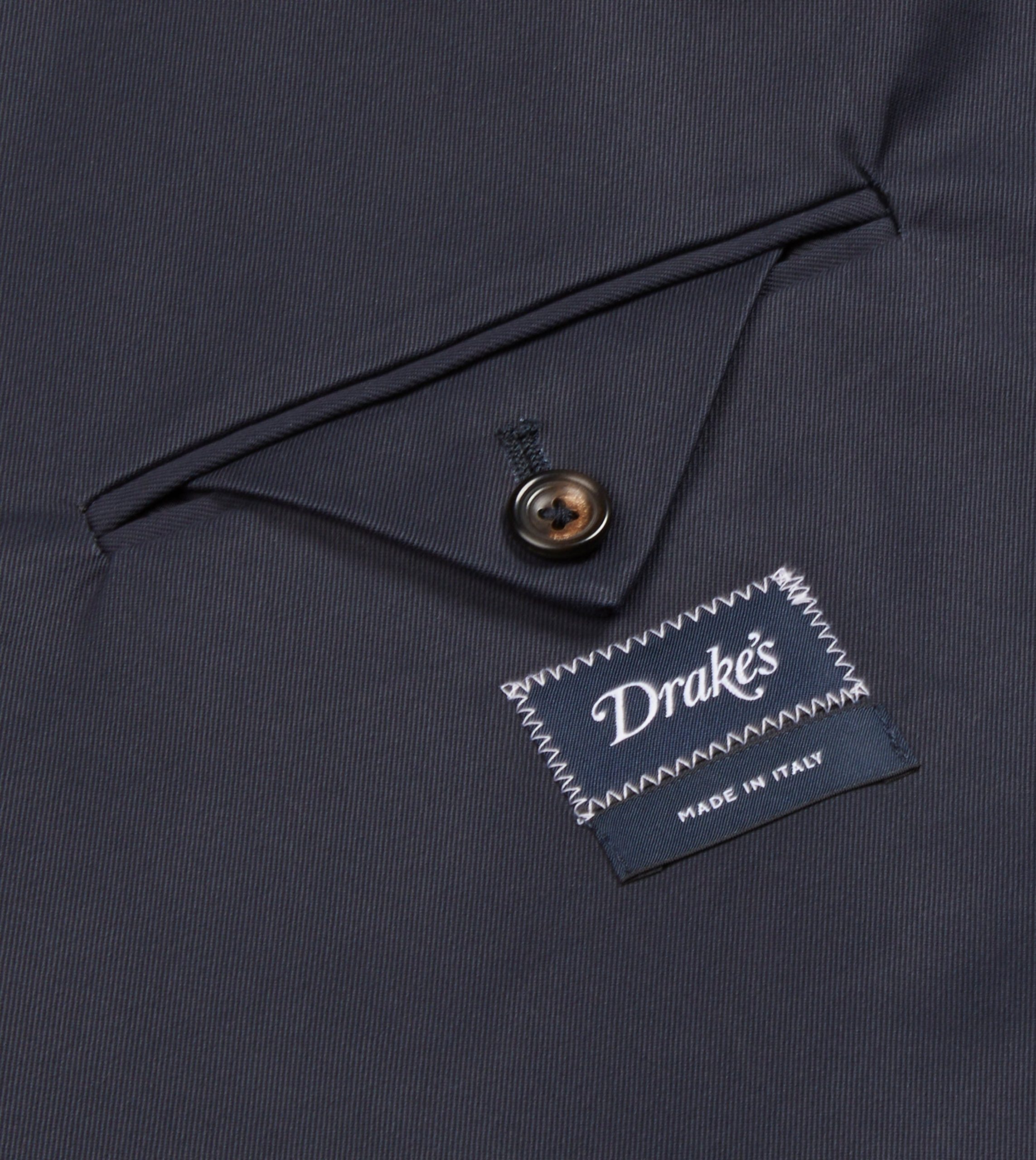 Navy Cotton Drill Tailored Jacket - Image 6