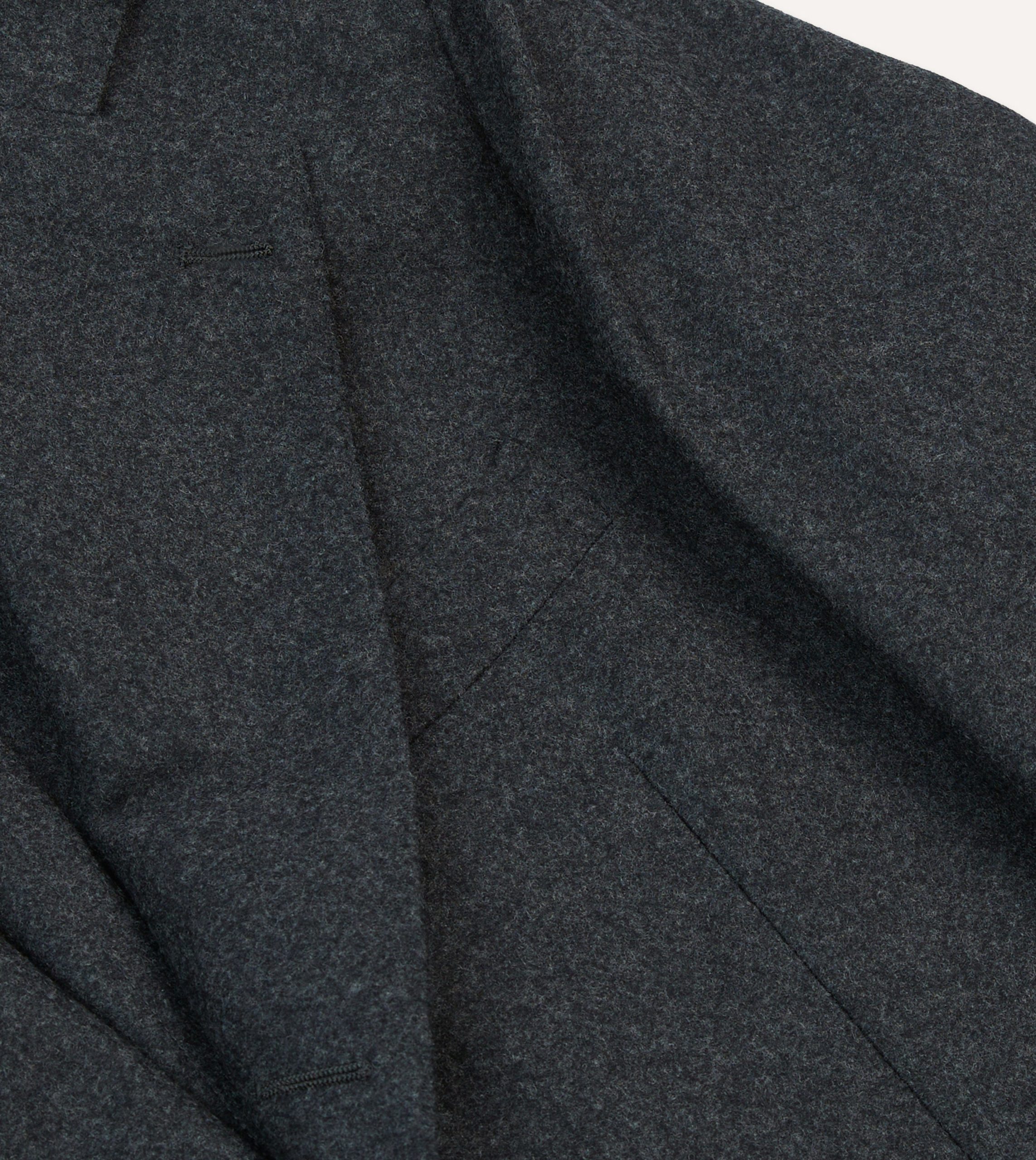 Grey Wool Flannel Tailored Jacket - Image 4