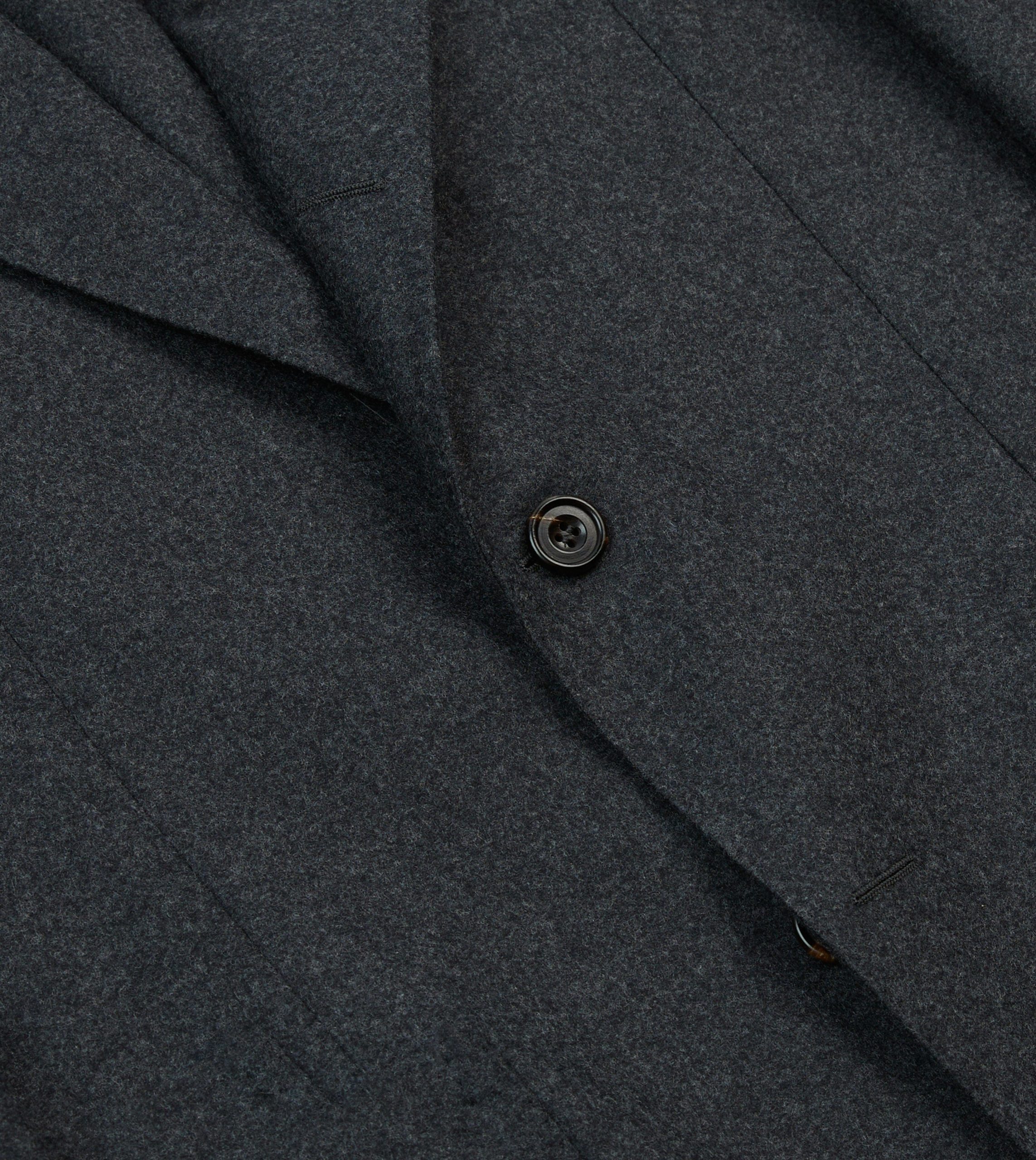Grey Wool Flannel Tailored Jacket - Image 5