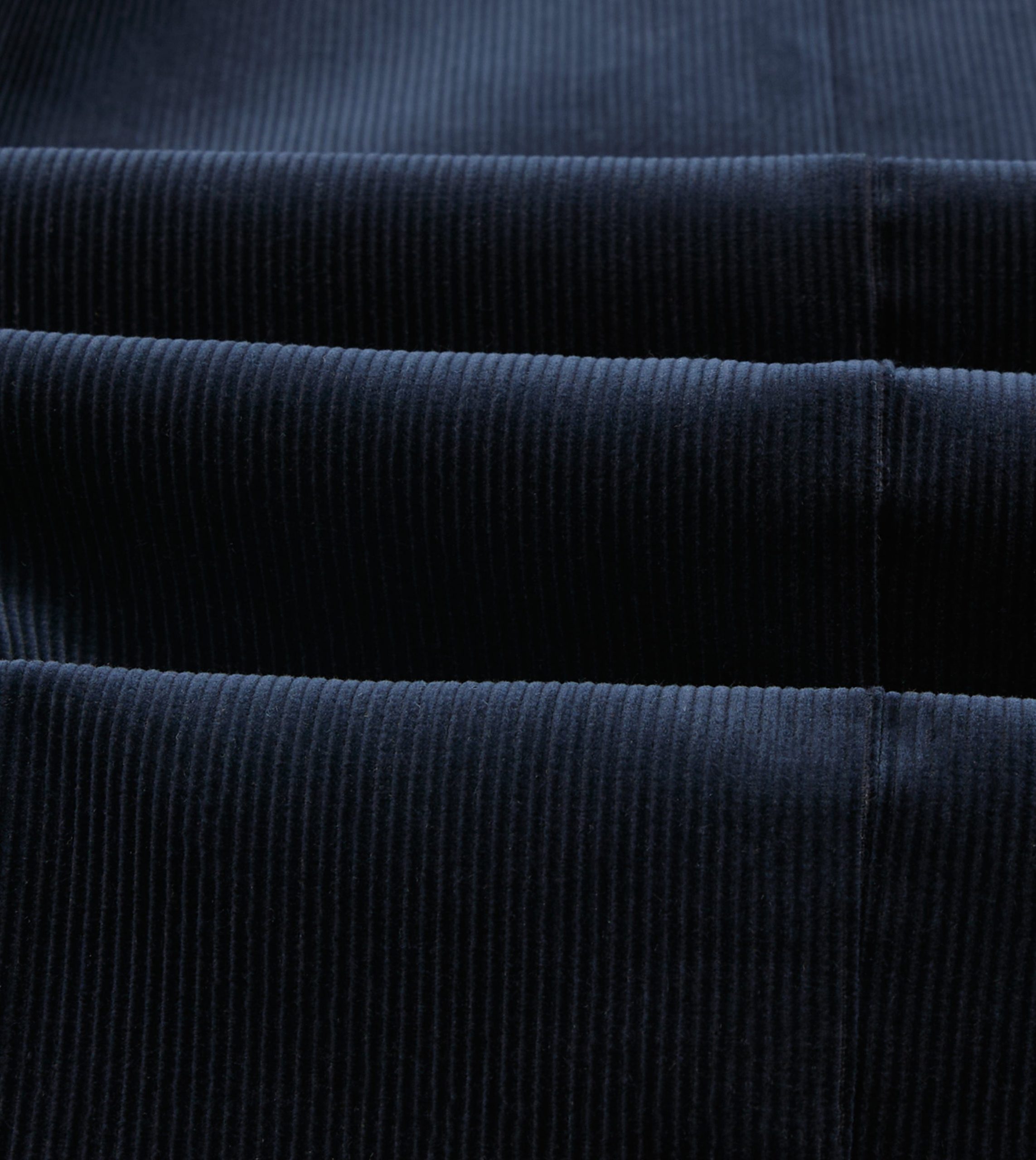 Navy Mid-Wale Cotton Corduroy Tailored Jacket - Image 2
