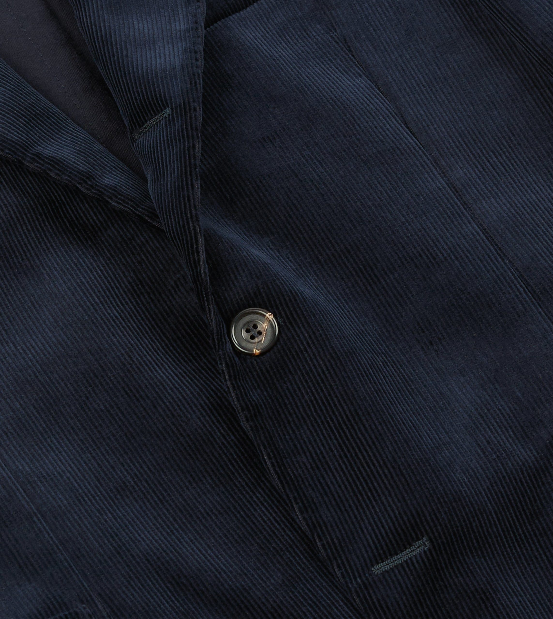 Navy Mid-Wale Cotton Corduroy Tailored Jacket - Image 5