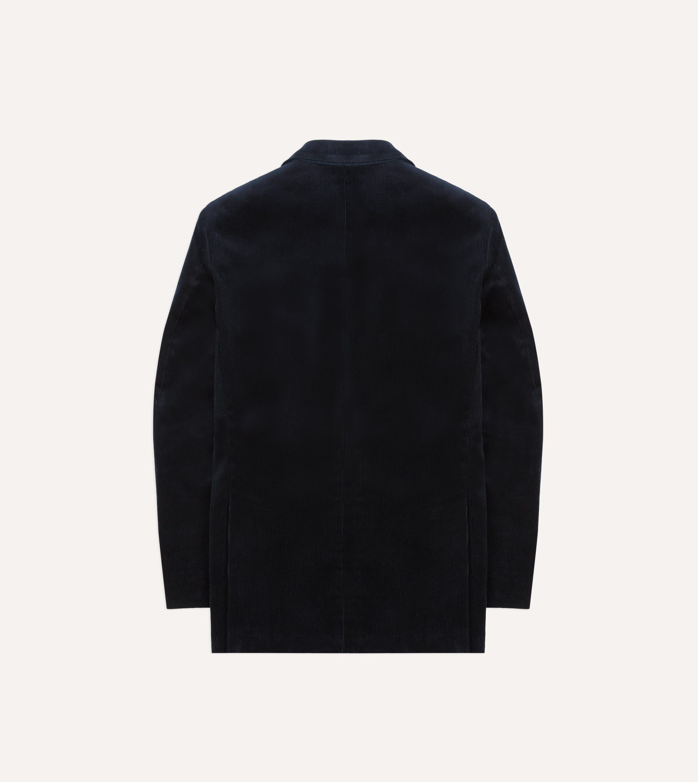 Navy Mid-Wale Cotton Corduroy Tailored Jacket - Image 8