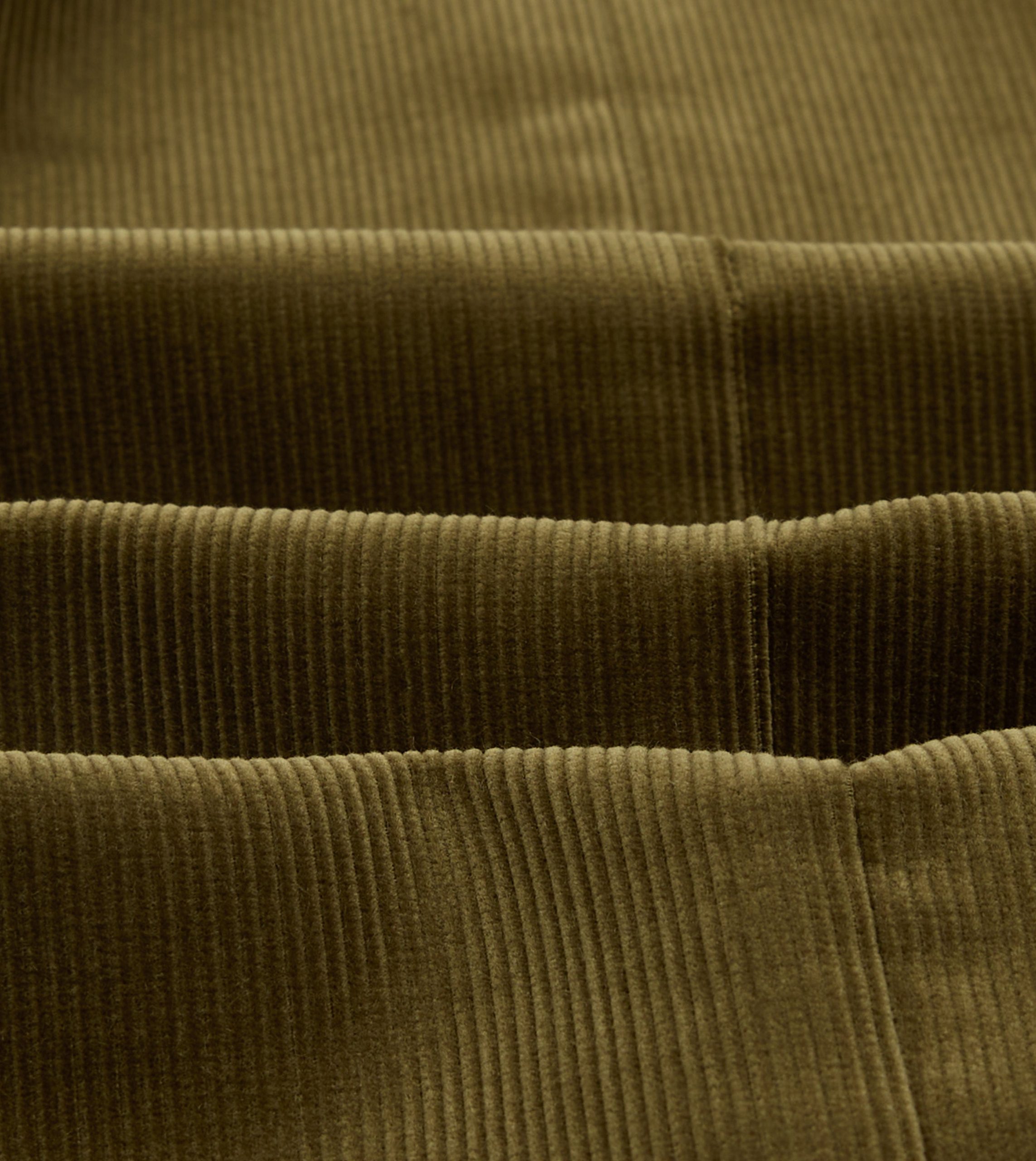 Olive Green Mid-Wale Cotton Corduroy Tailored Jacket - Image 2