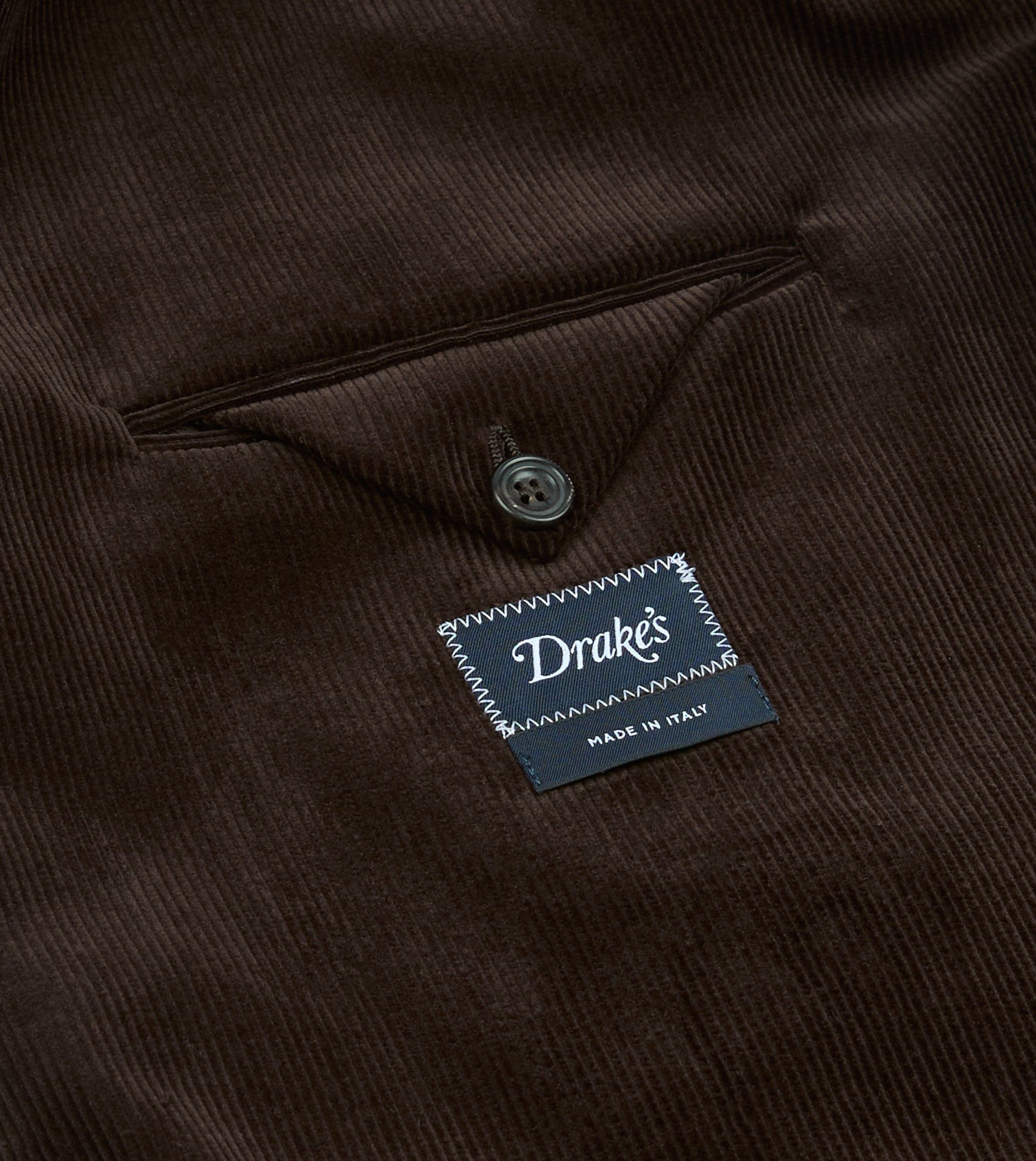 Brown Mid-Wale Cotton Corduroy Tailored Jacket - Image 7