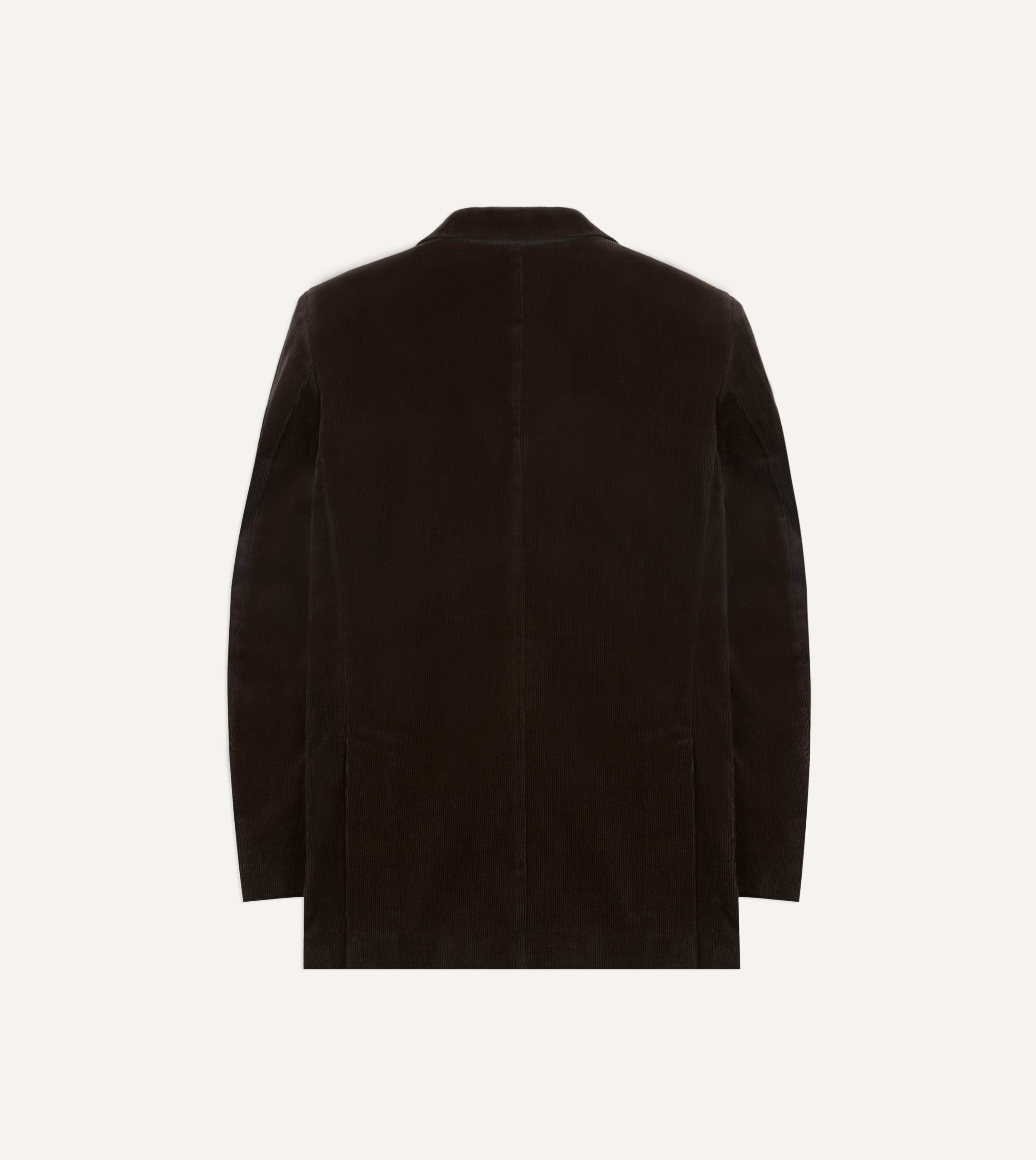 Brown Mid-Wale Cotton Corduroy Tailored Jacket - Image 8