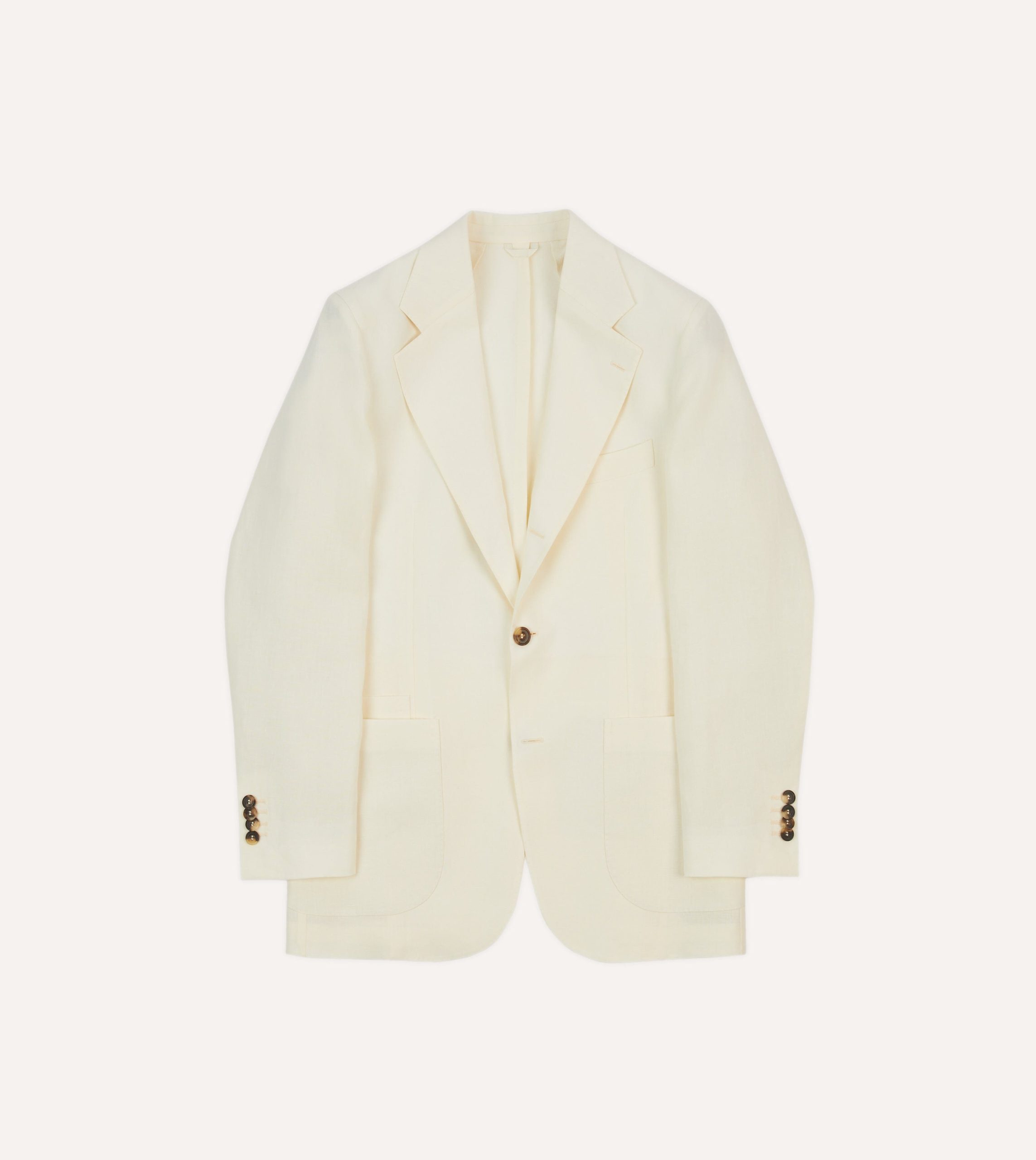 Ecru Irish Linen Tailored Jacket