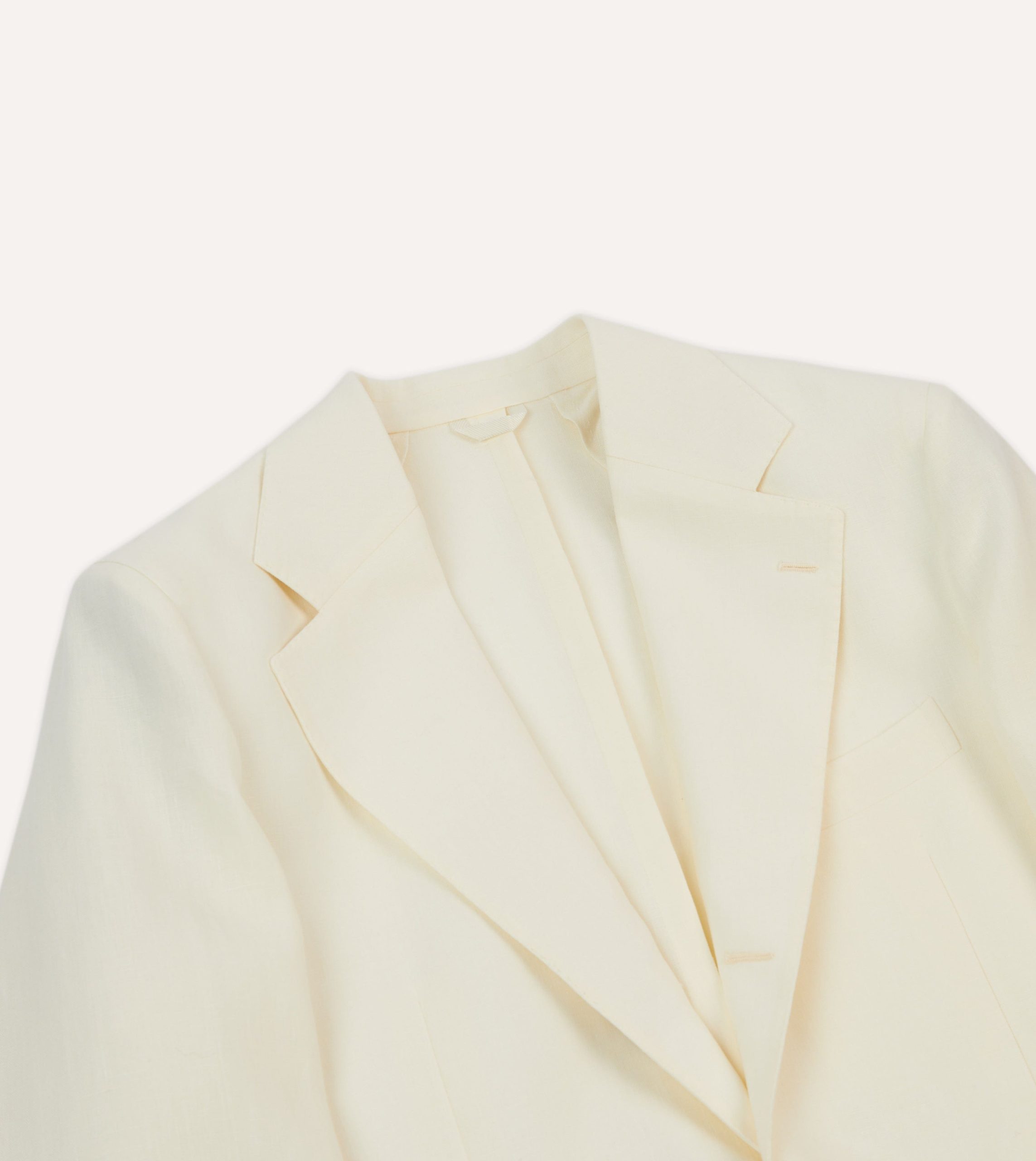 Ecru Irish Linen Tailored Jacket - Image 3