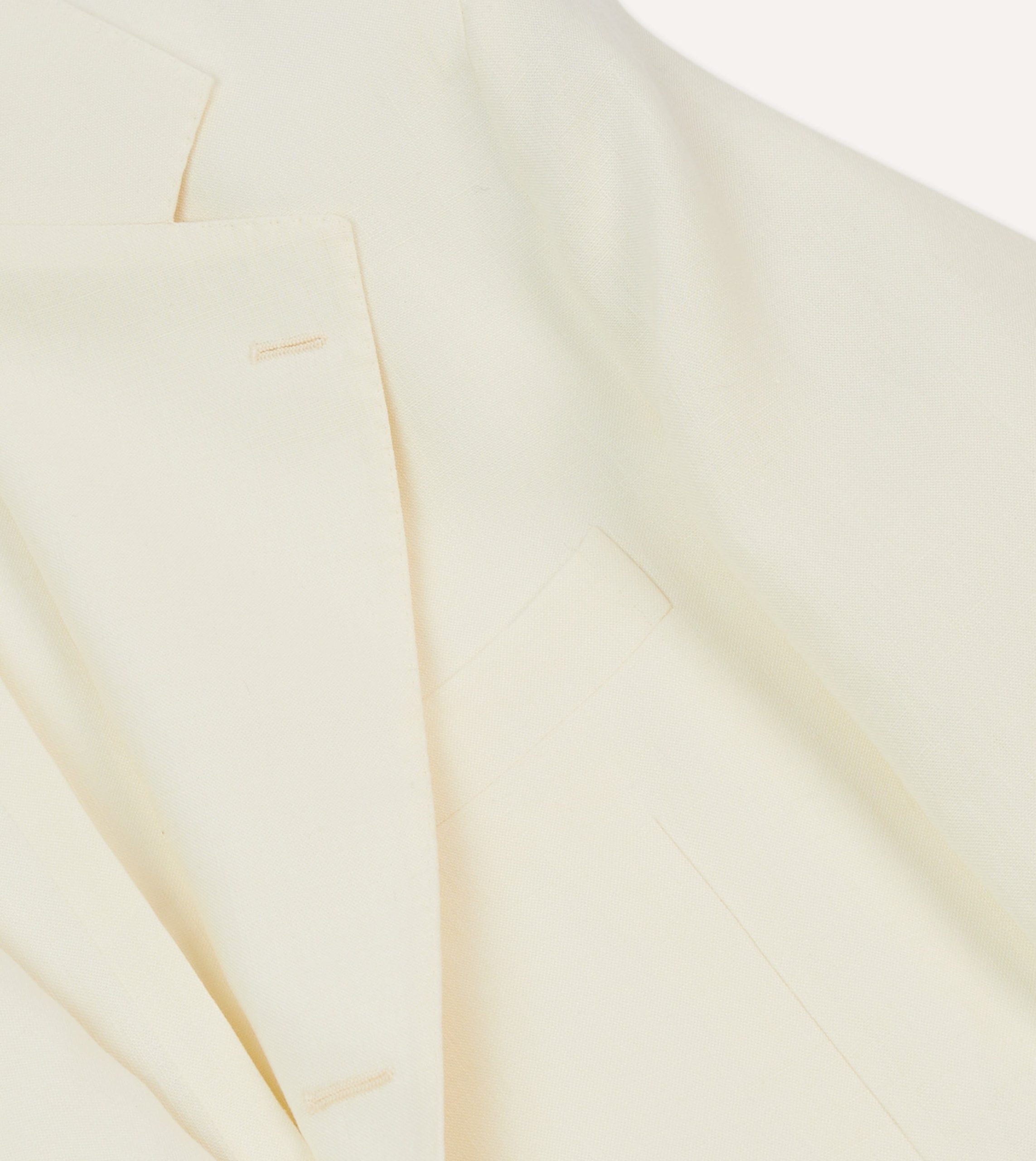 Ecru Irish Linen Tailored Jacket - Image 4